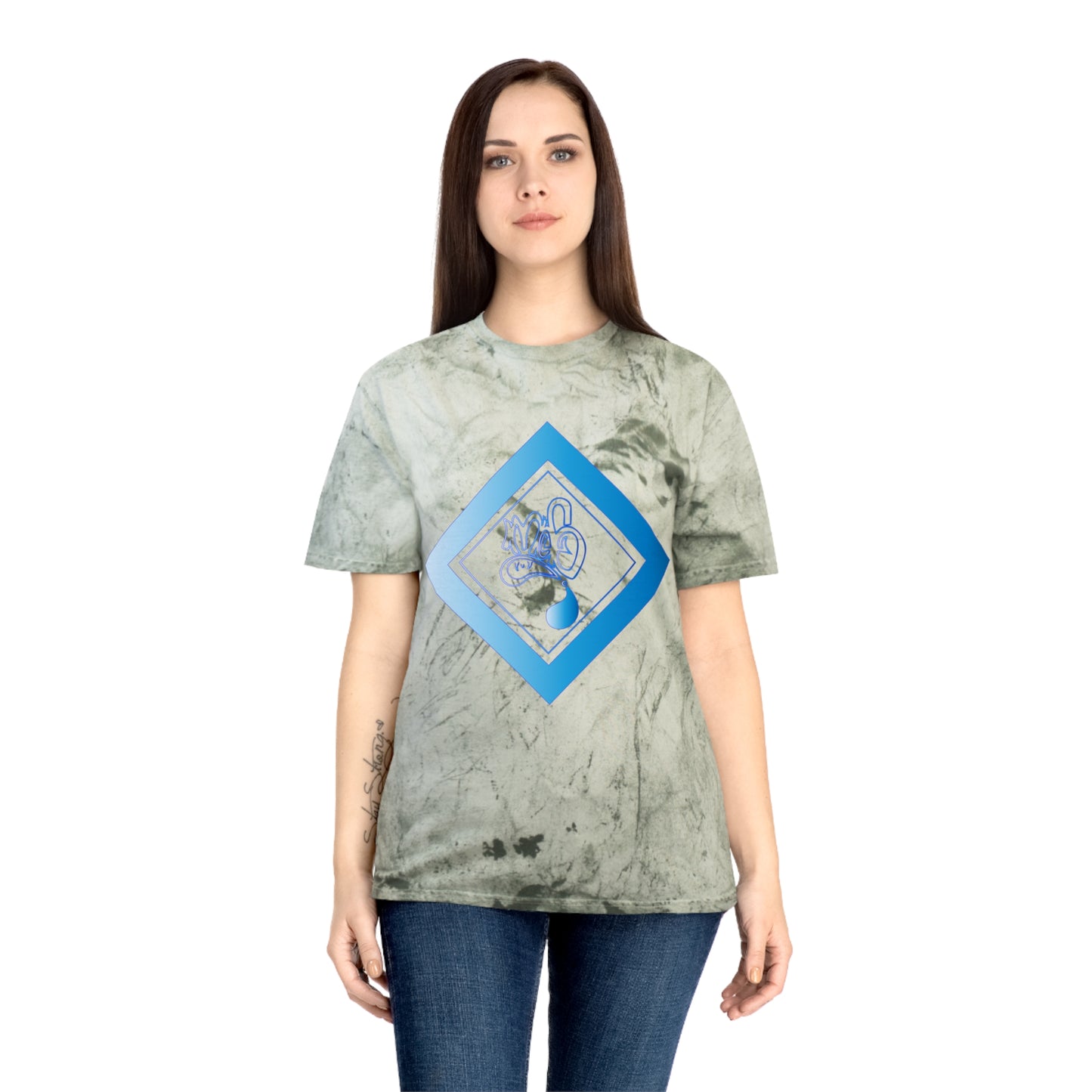 Color Blast unisex mofo logo diamond aqua