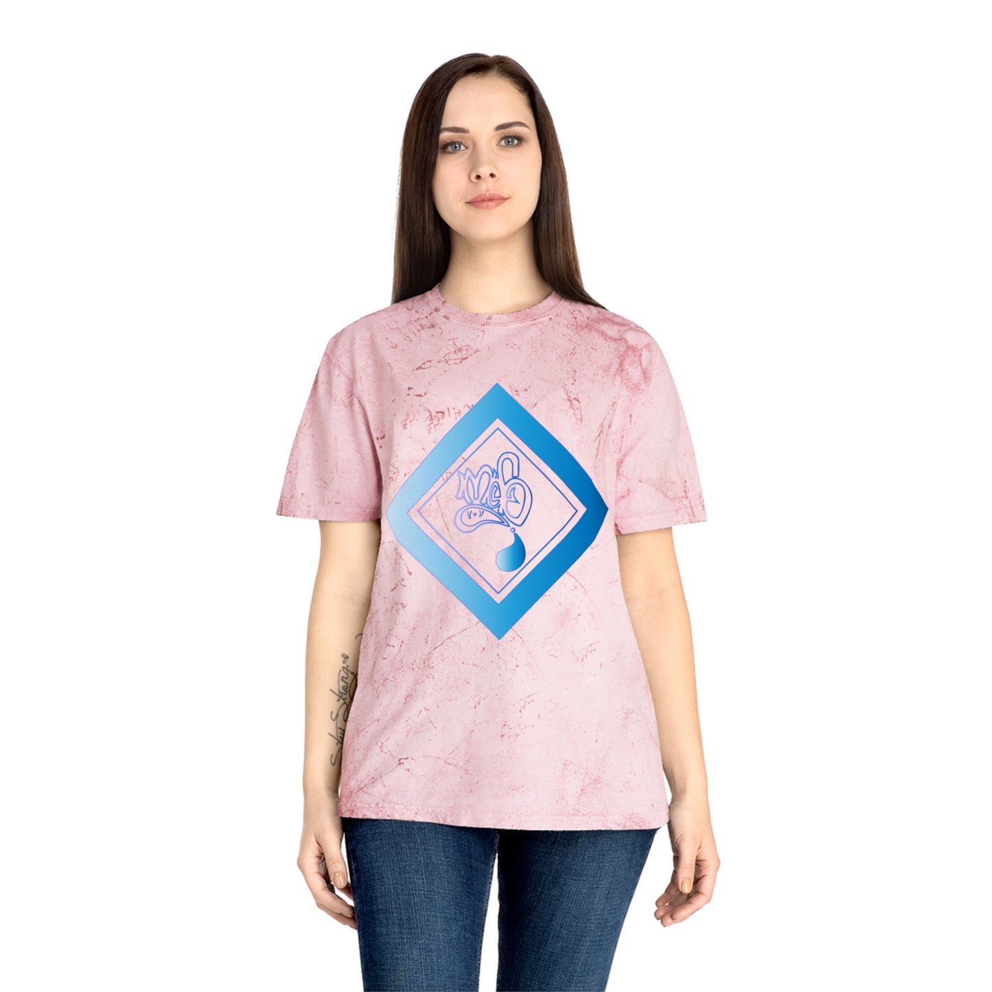 Color Blast unisex mofo logo diamond aqua