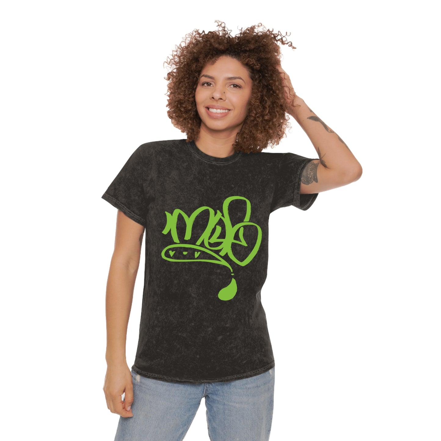 Unisex Mineral Wash T-Shirt with Street Art Design, Casual Tee, Graphic T-Shirt, Gift for Art Lovers, Cool Summer Shirt