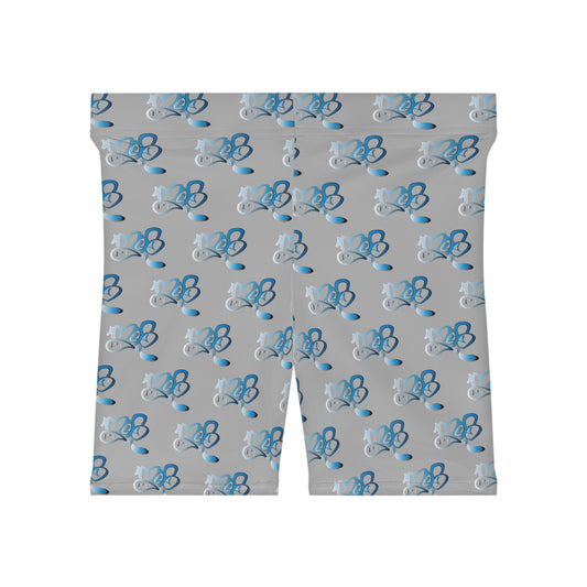 Trendy Women's Biker Shorts with Playful Floral Pattern, Workout Gear, Athletic Wear, Summer Fashion, Comfort and Style, Fitness Apparel