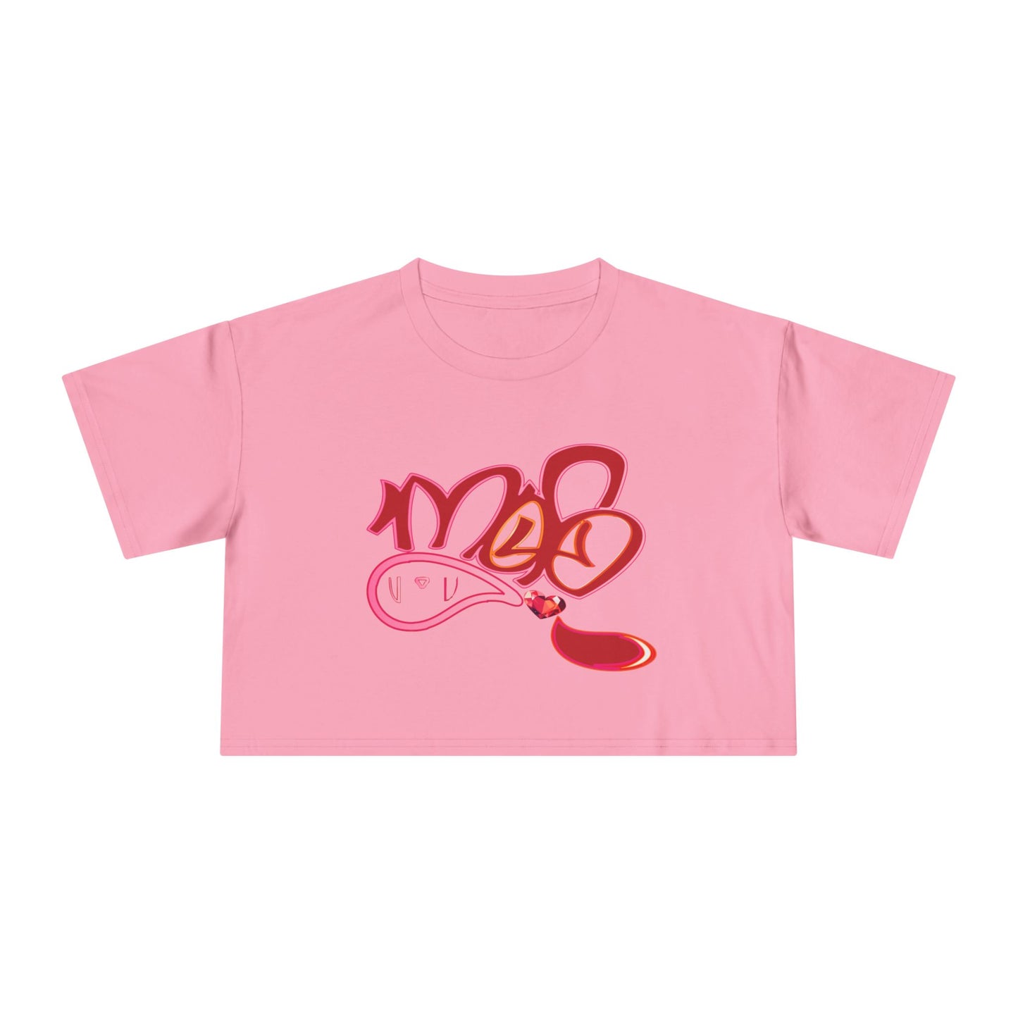 Crop Tee — mofo gem heart logo