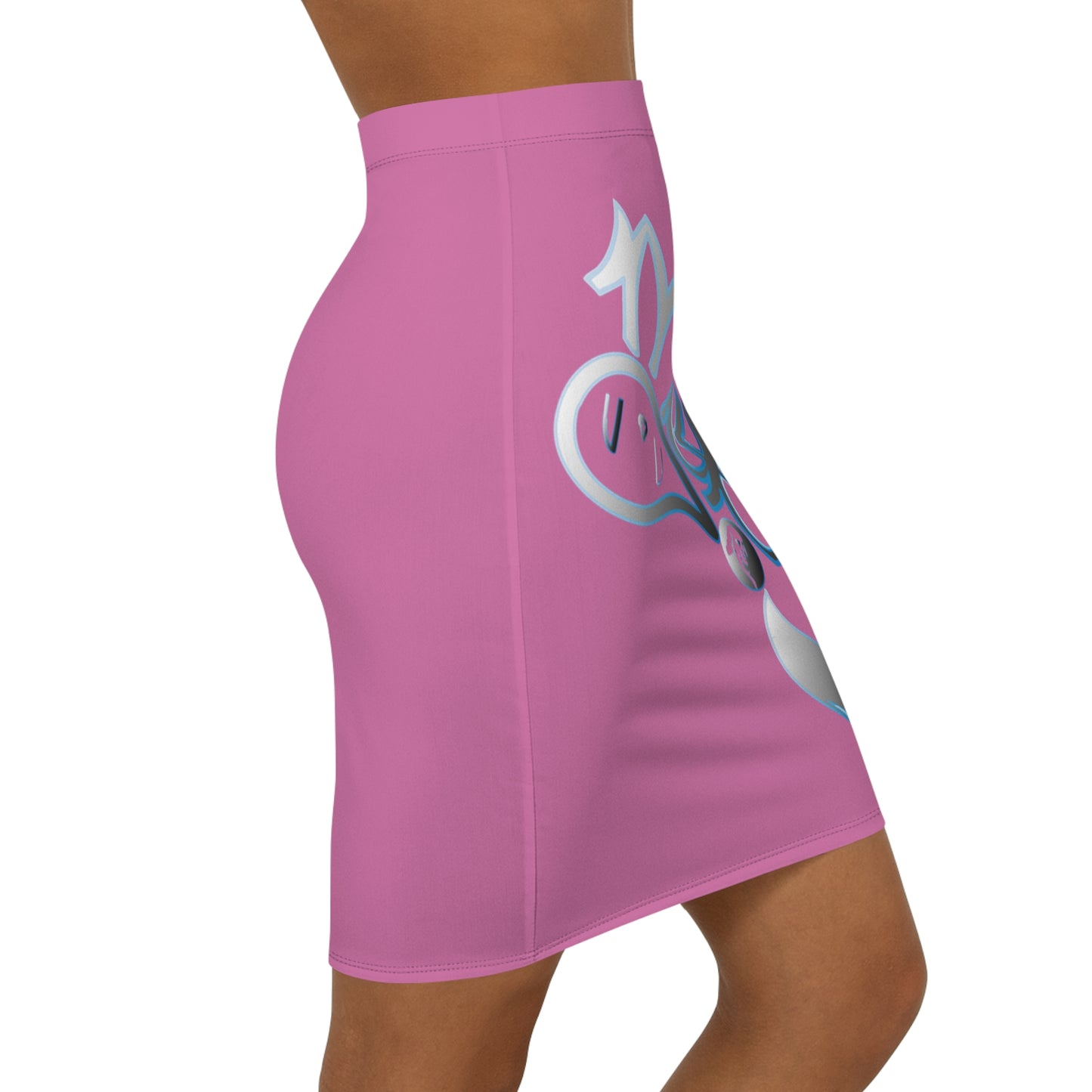 Stylish Floral Mid-Waist Pencil Skirt for Women