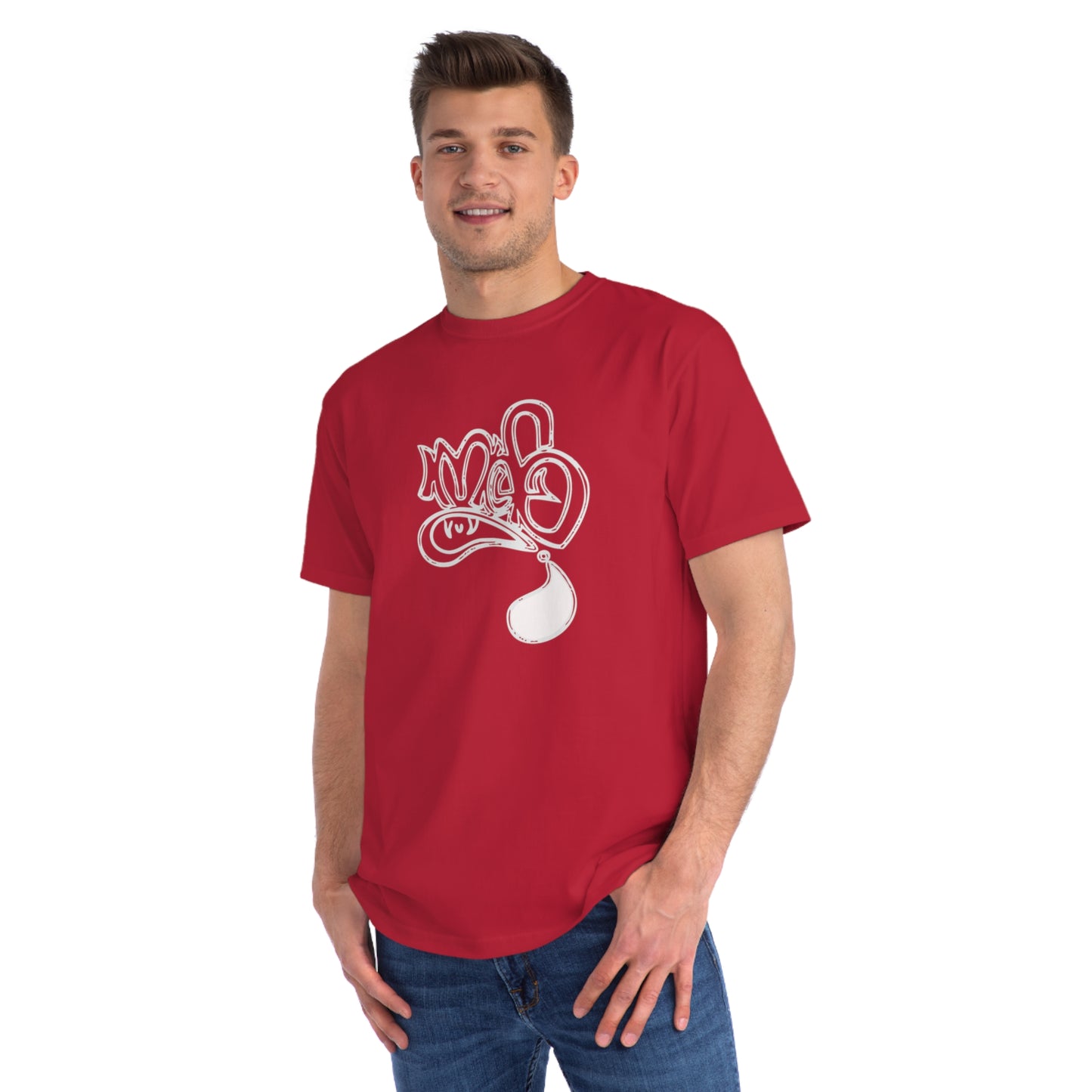 Organic Unisex Graphic Tee with Playful Design, Casual Wear, Artsy Apparel, Gift for Friends, Everyday Style