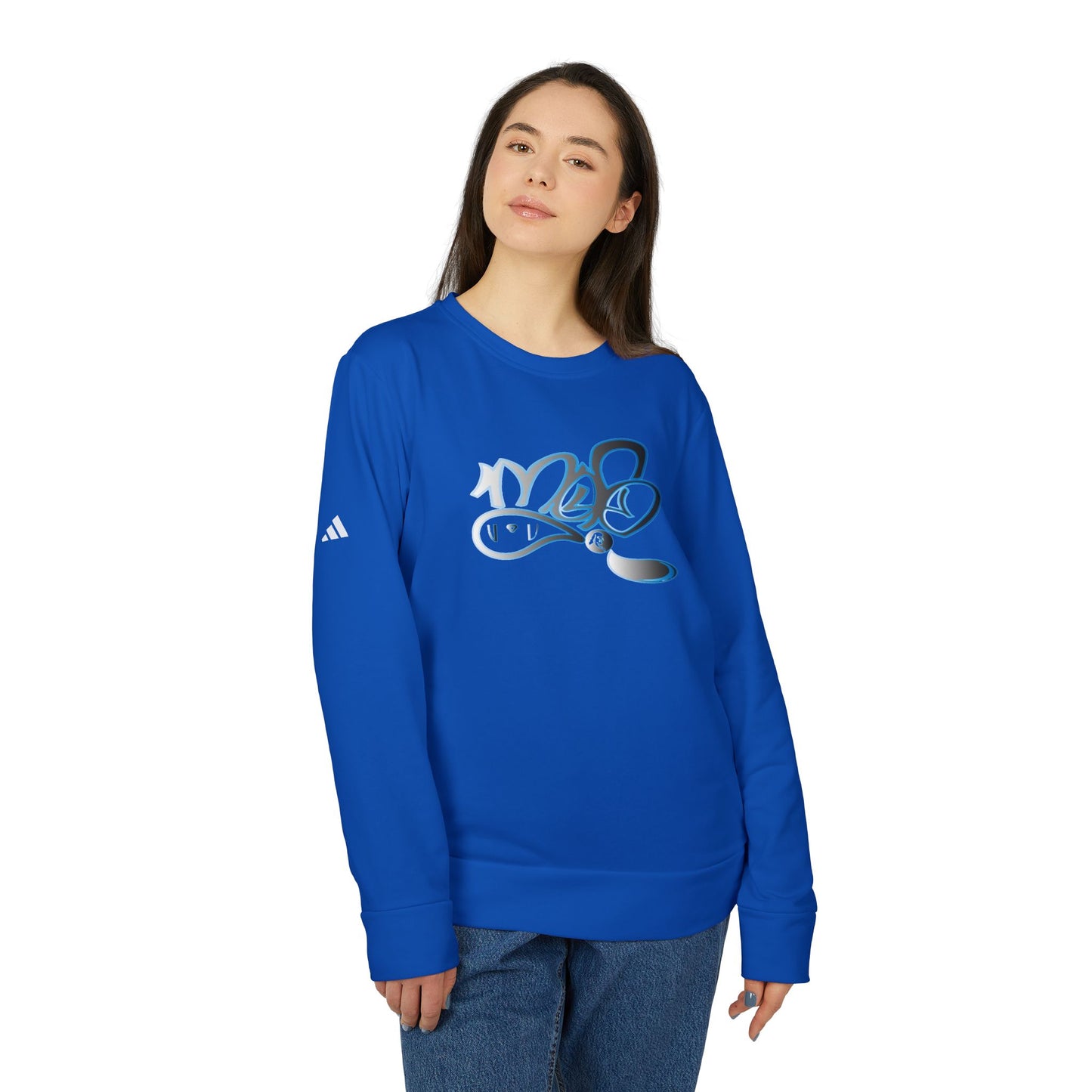 Adidas Unisex Fleece Crewneck Sweatshirt - Stylish Comfort with Unique Graphic Design
