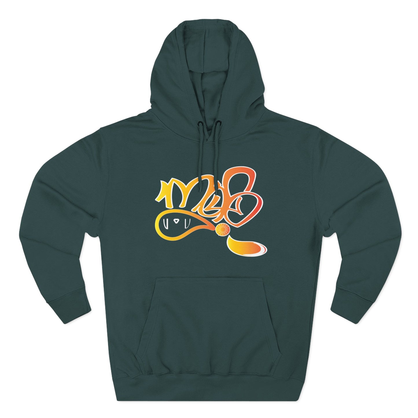 Vibrant Three-Panel Fleece Hoodie, Cozy Streetwear, Graphic Hooded Sweatshirt, Casual Pullover, Perfect for Gifts and Everyday Wear