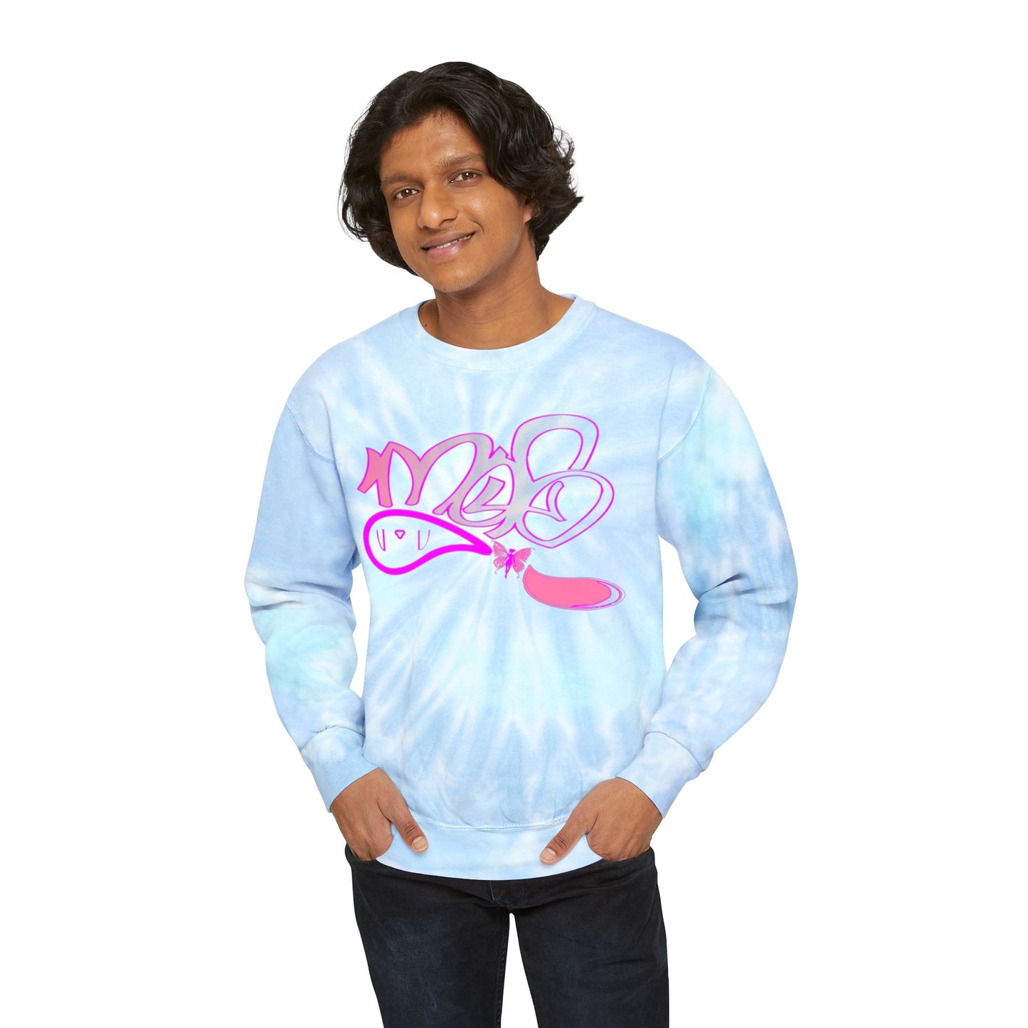 Relaxed Tie-Dye Sweatshirt with Vibrant Graphic Design