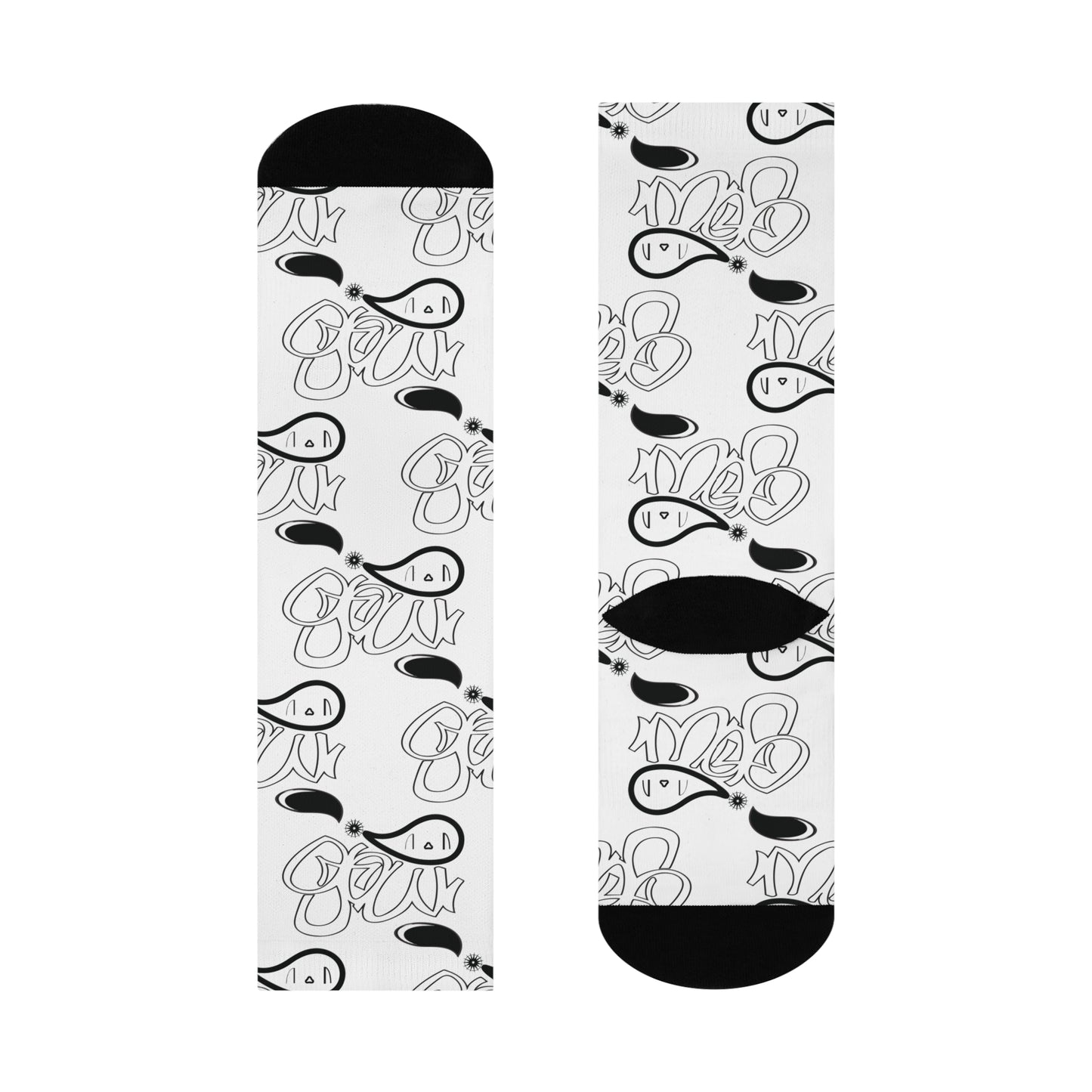 Fun & Cozy Cushioned Crew Socks, Perfect for Gifting, Casual Wear, Holidays, Cozy Vibes, Sock Lovers