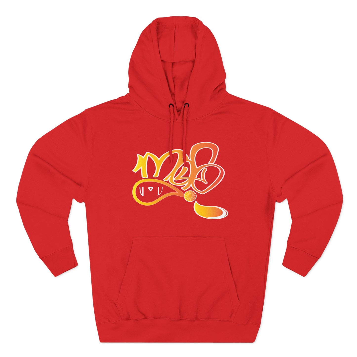 Vibrant Three-Panel Fleece Hoodie, Cozy Streetwear, Graphic Hooded Sweatshirt, Casual Pullover, Perfect for Gifts and Everyday Wear