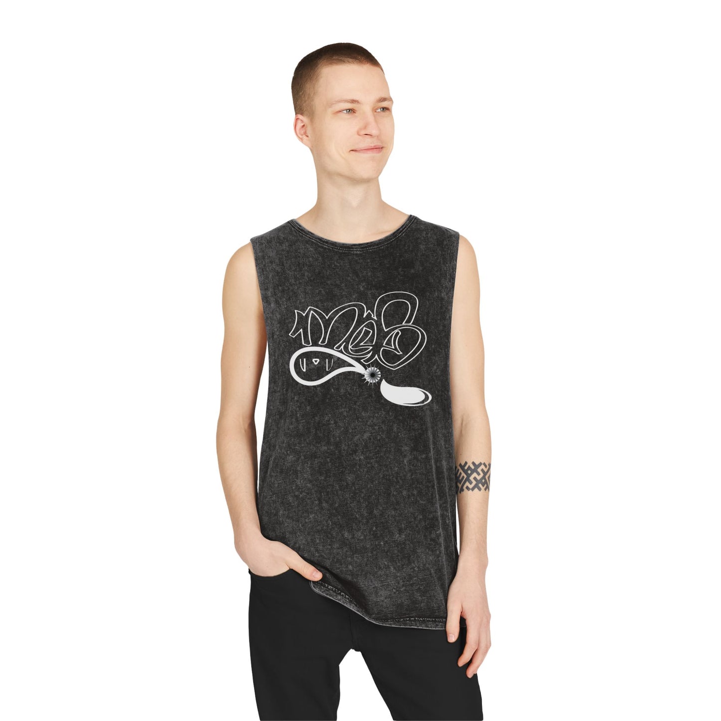 Unisex Stonewash Tank Top - Cool Streetwear Graphic Tee, Casual Summer Wear, Festival Attire, Trendy Gift for Him or Her
