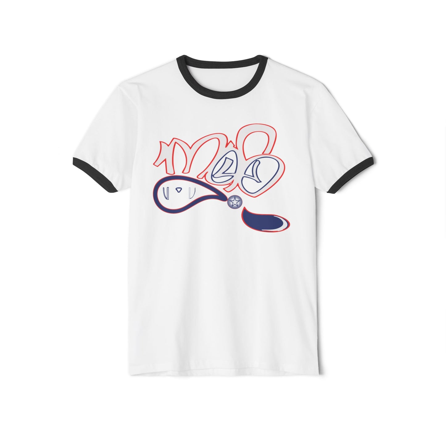 Chic Artistic Unisex Cotton Ringer T-Shirt | Casual Wear, Gift Idea, Graphic Tee, Summer Fashion, Vintage Style, Statement Shirt