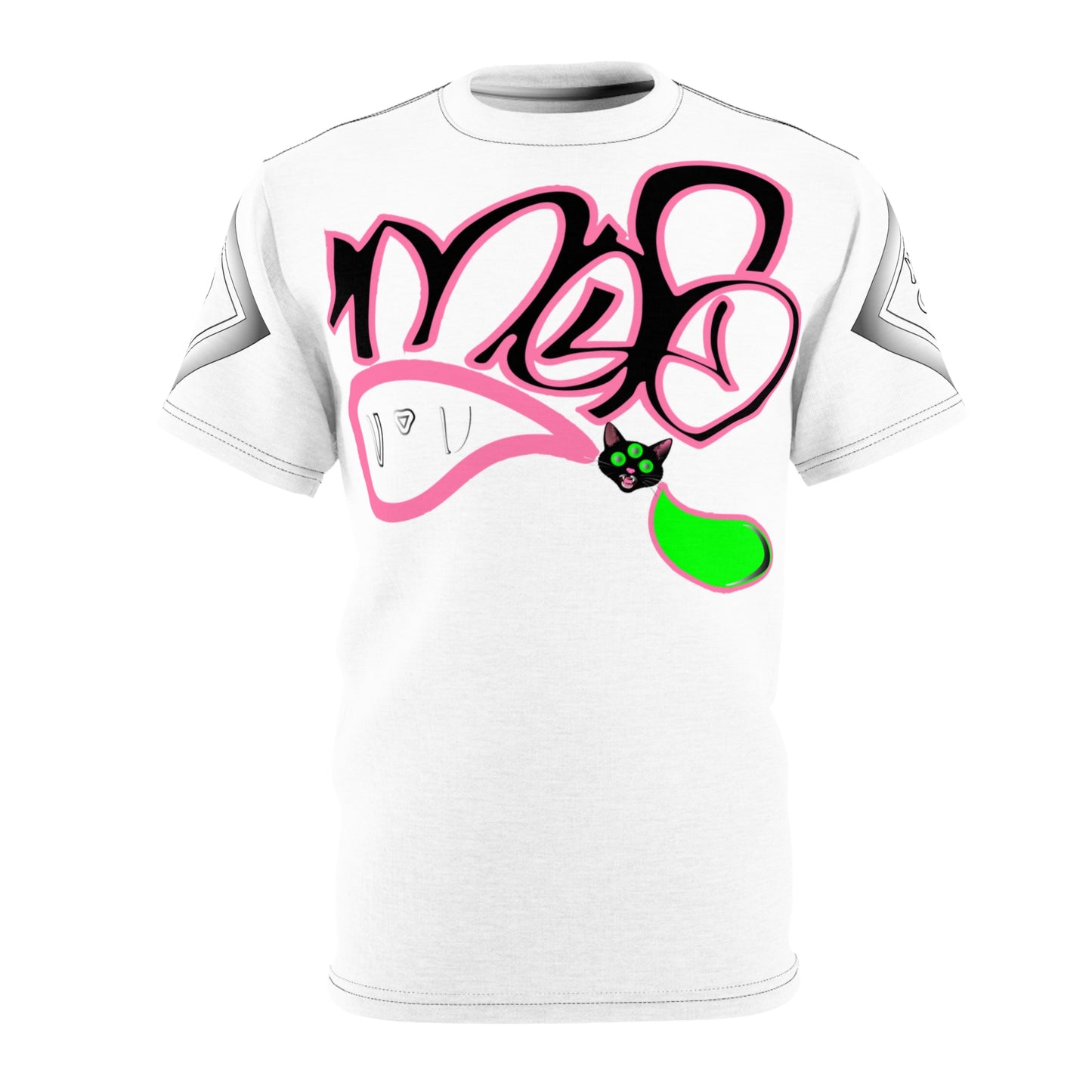 3eyed black cat mofo logo diamond combo white