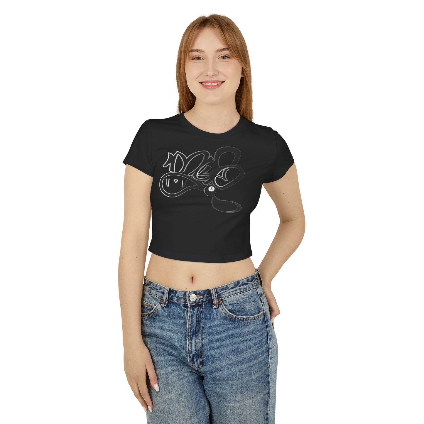 Trendy Women's Baby Tee with Graphic Design, Stylish Crop Top, Casual Wear, Summer Essential, Gift for Her