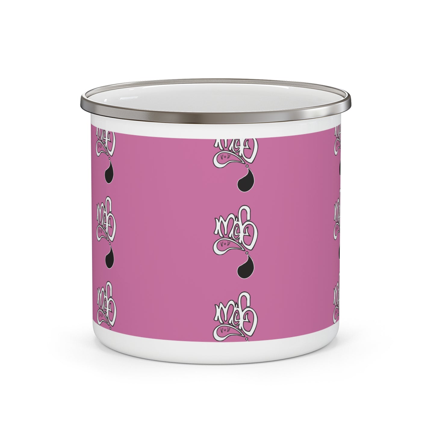 Trendy Enamel Camping Mug with Fun Design, Great for Outdoor Adventures, Coffee Lovers, Gifts for Friends, Camping Gear, Travel Mug