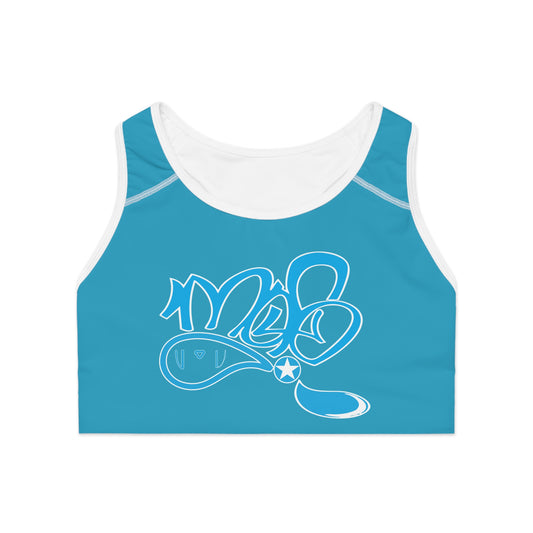 Trendy Sports Bra with Cool Graffiti Design, Athletic Bra, Workout Gear, Activewear, Fitness Apparel, Yoga Top