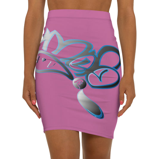 Stylish Floral Mid-Waist Pencil Skirt for Women