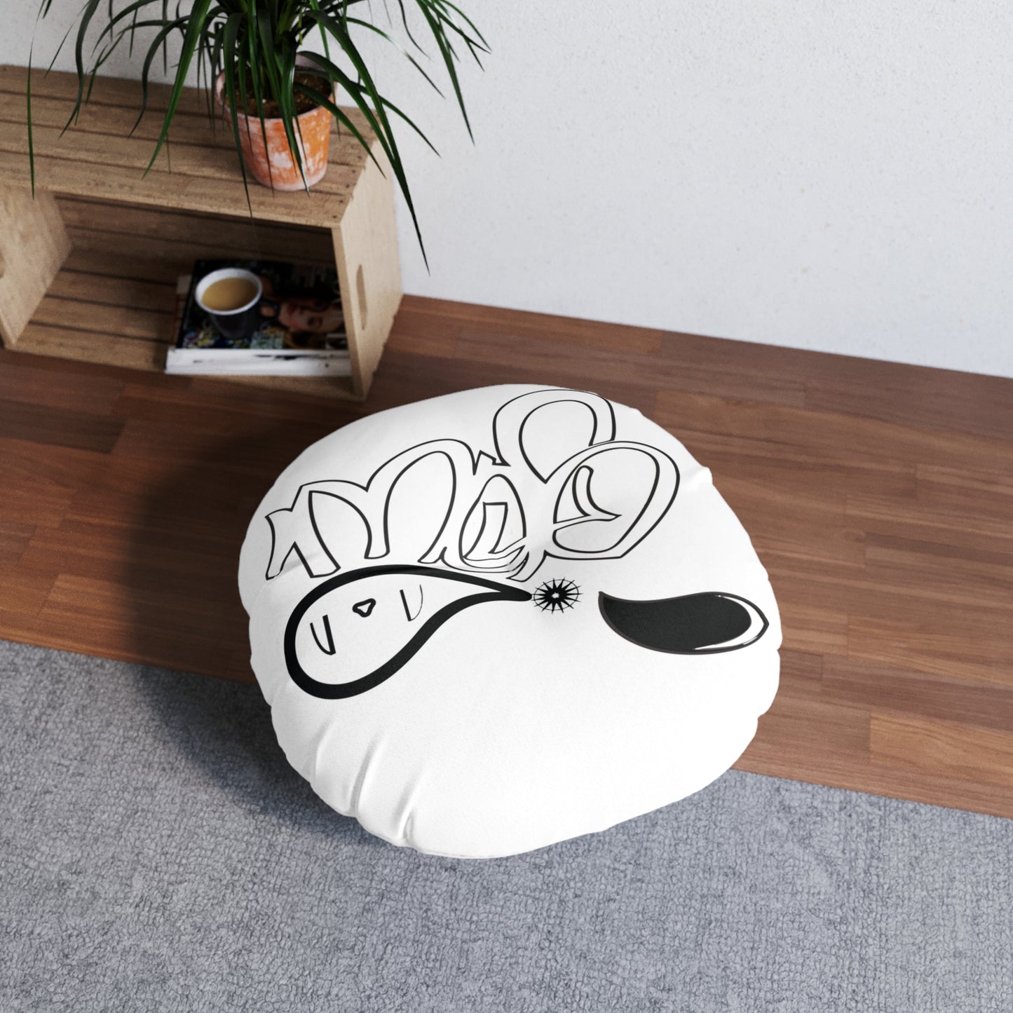 Tufted Floor Pillow, Round | Cozy Modern Decor, Boho Living Room Accent, Floor Cushion, Stylish Seating, Gift for Home