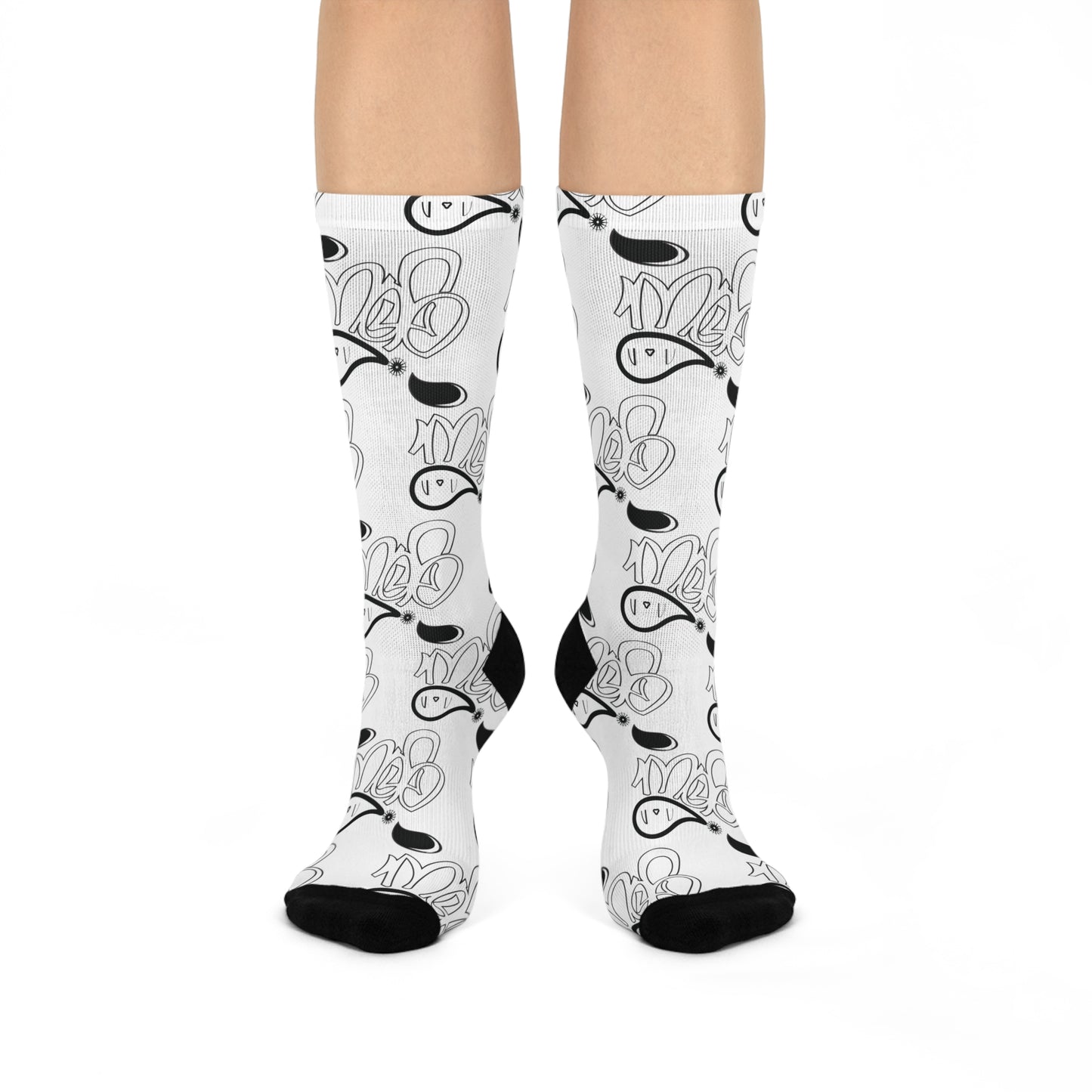 Fun & Cozy Cushioned Crew Socks, Perfect for Gifting, Casual Wear, Holidays, Cozy Vibes, Sock Lovers