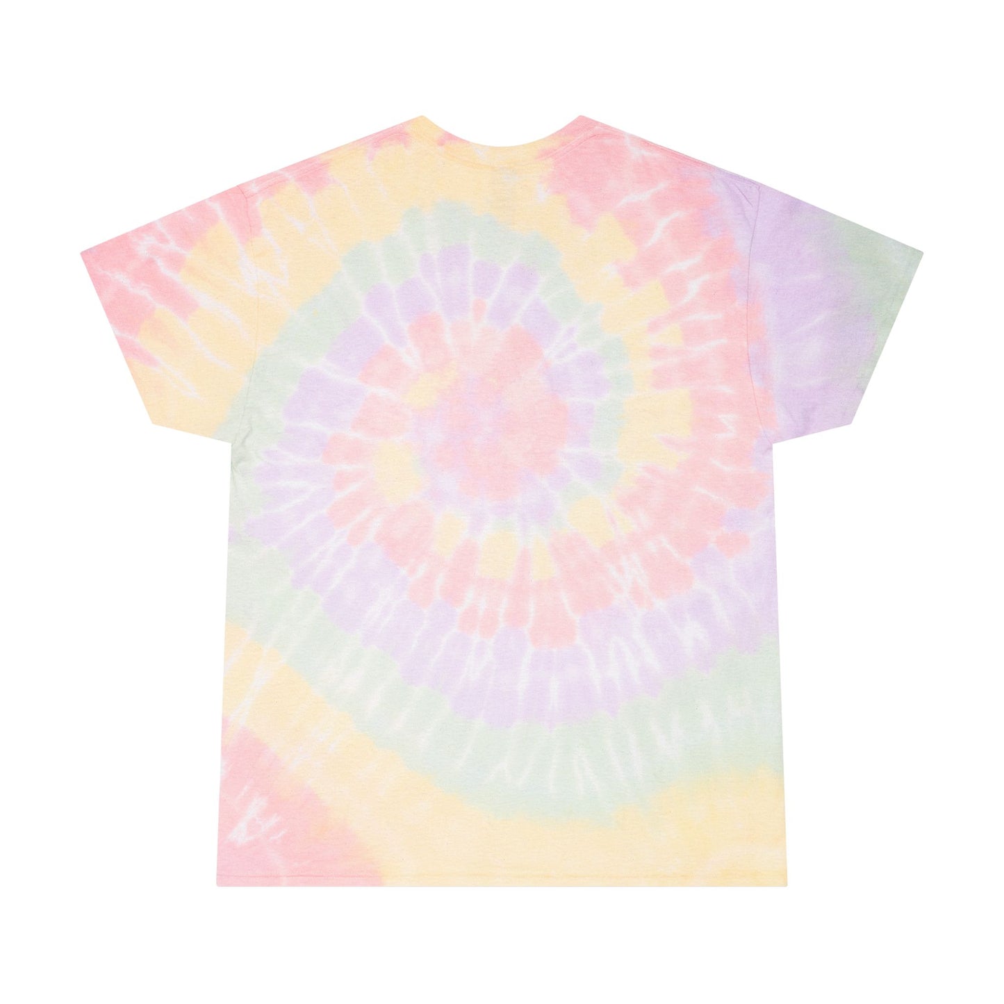 Spiral Tie-Dye Tee with clear pink mofo logo