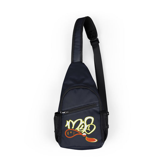 Stylish Chest Bag for Urban Adventures, Graffiti-Inspired Sling Backpack, Ideal for Festivals, Travel, Everyday Use, Unique Gift Ideas