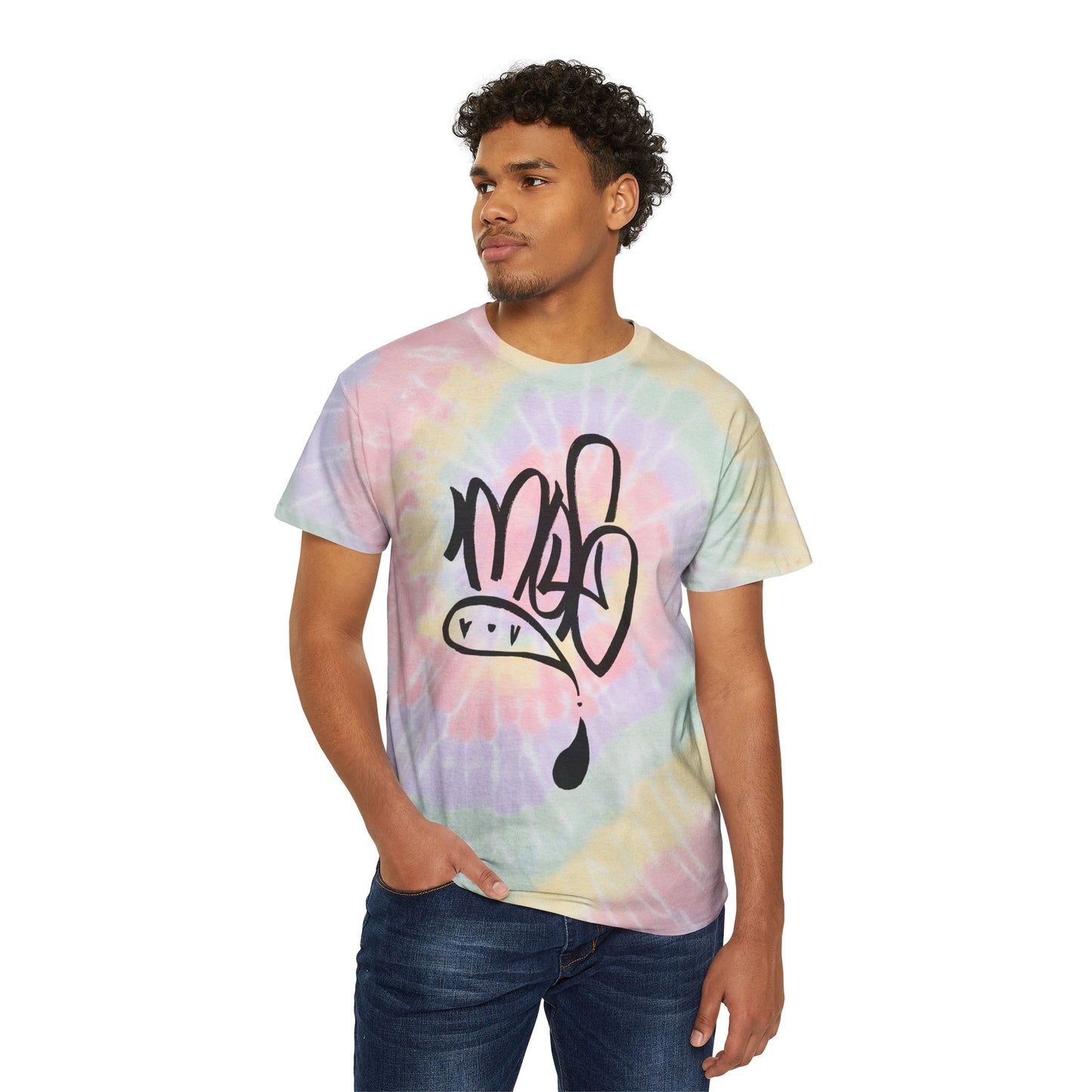 black mofo logo Spiral Tie-Dye Tee
