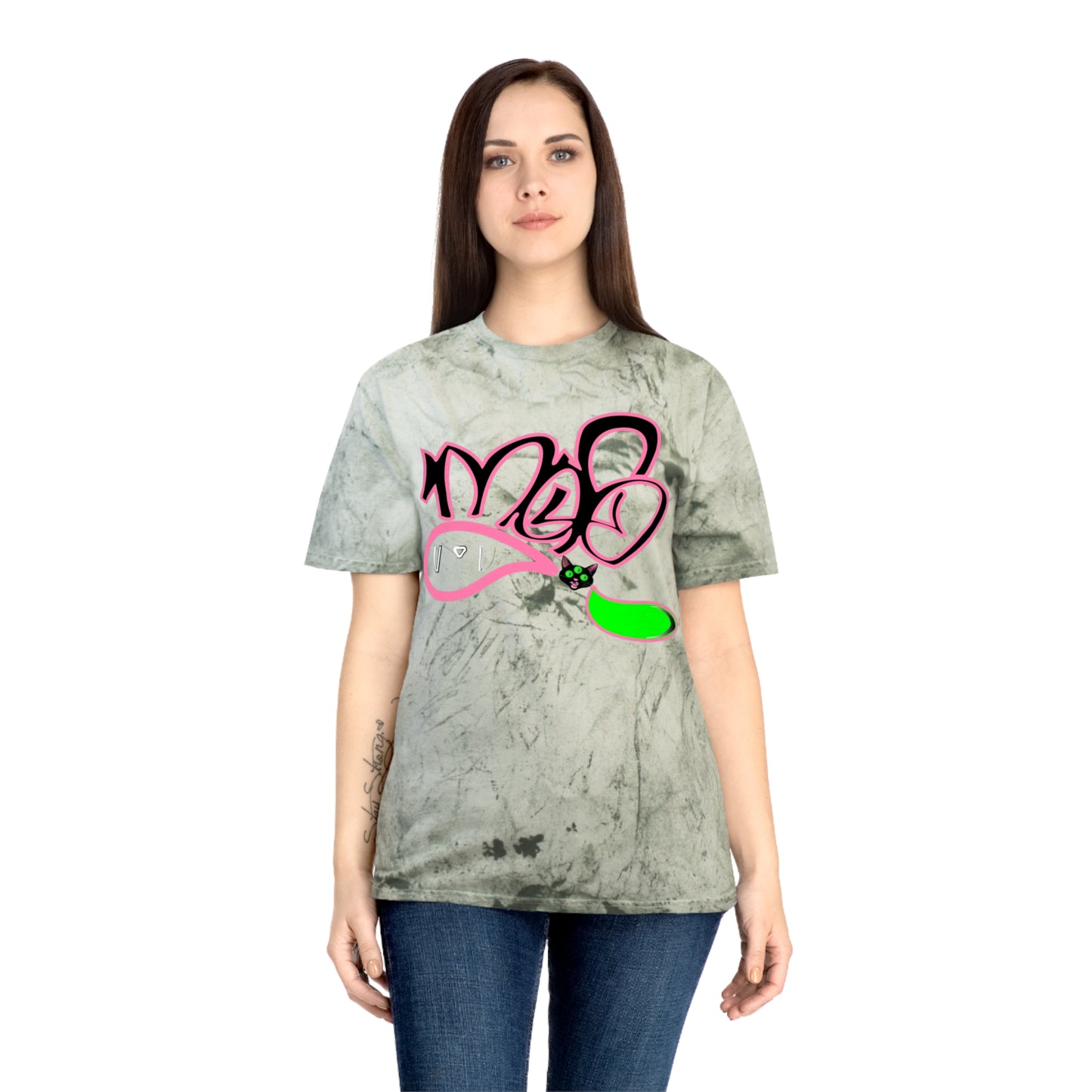 color blast unisex mofo 3 eyed black cat logo