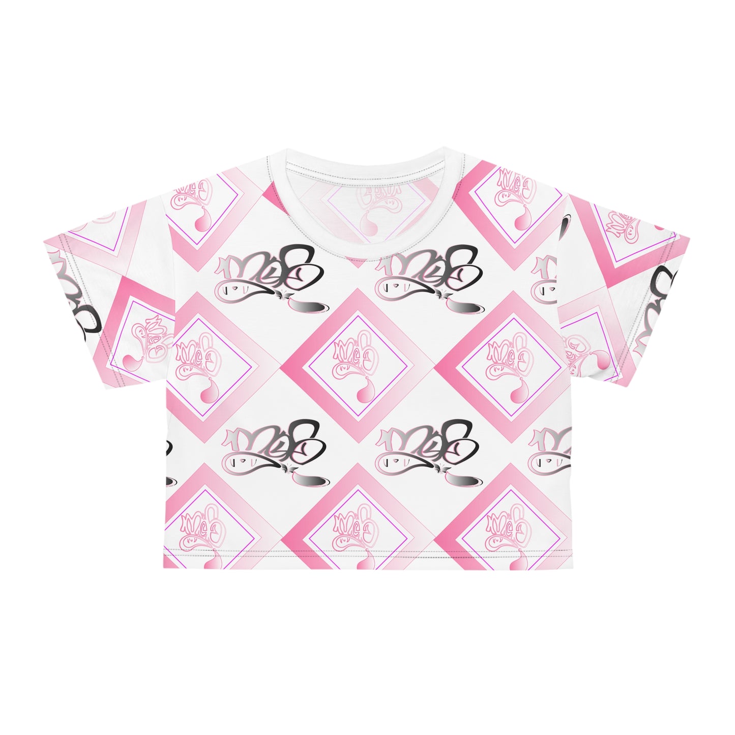 Chic Patterned Crop Tee for Trendy Women