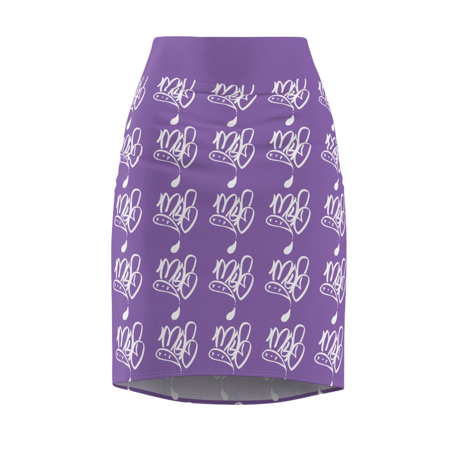 Purple Floral Women's Pencil Skirt, Elegant Office Wear, Spring Fashion, Garden Party Outfit, Stylish Skirt for All Occasions