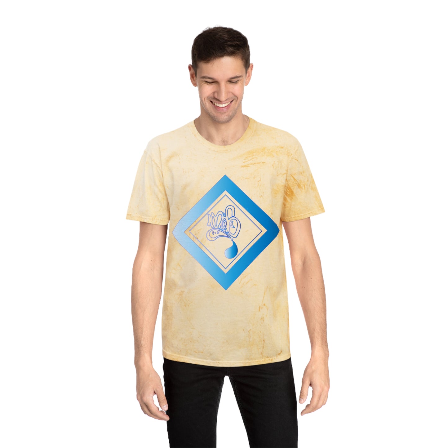 Color Blast unisex mofo logo diamond aqua