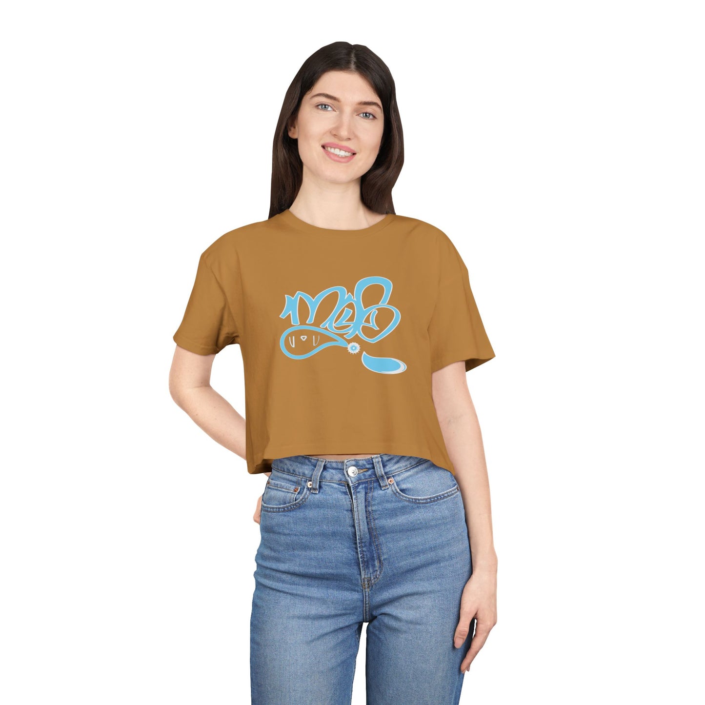 Graffiti-Inspired Women's Crop Tee - Stylish Casual Wear, Streetwear Fashion, Summer Top, Gift for Her, Festival Outfit