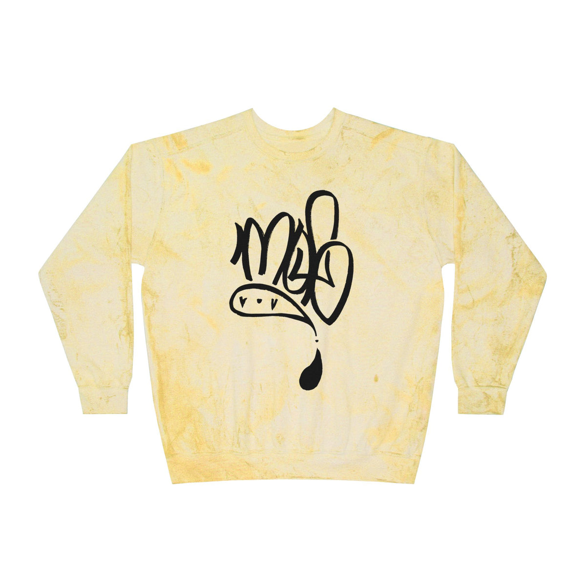 mofo logo black on Tie-Dye Streetwear sweat shirt