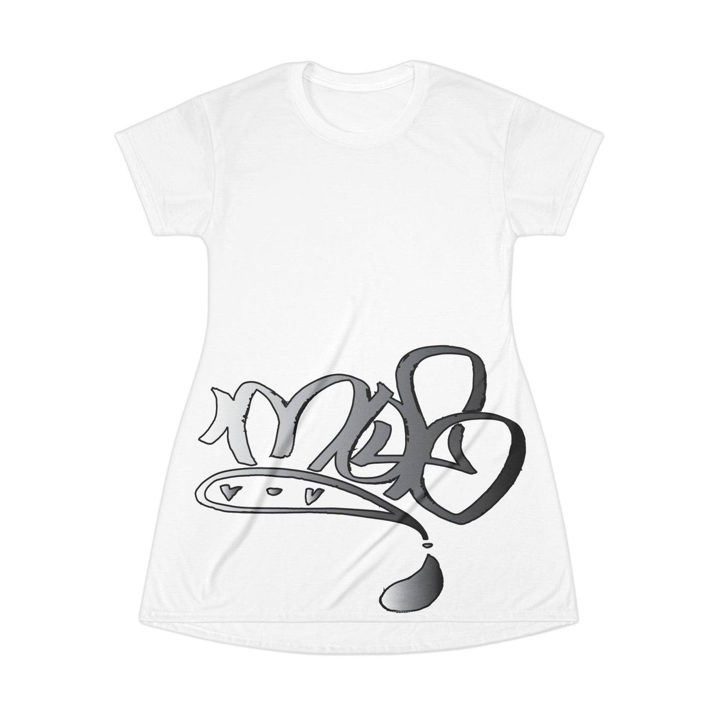 silver mofo logo low T-shirt dress white