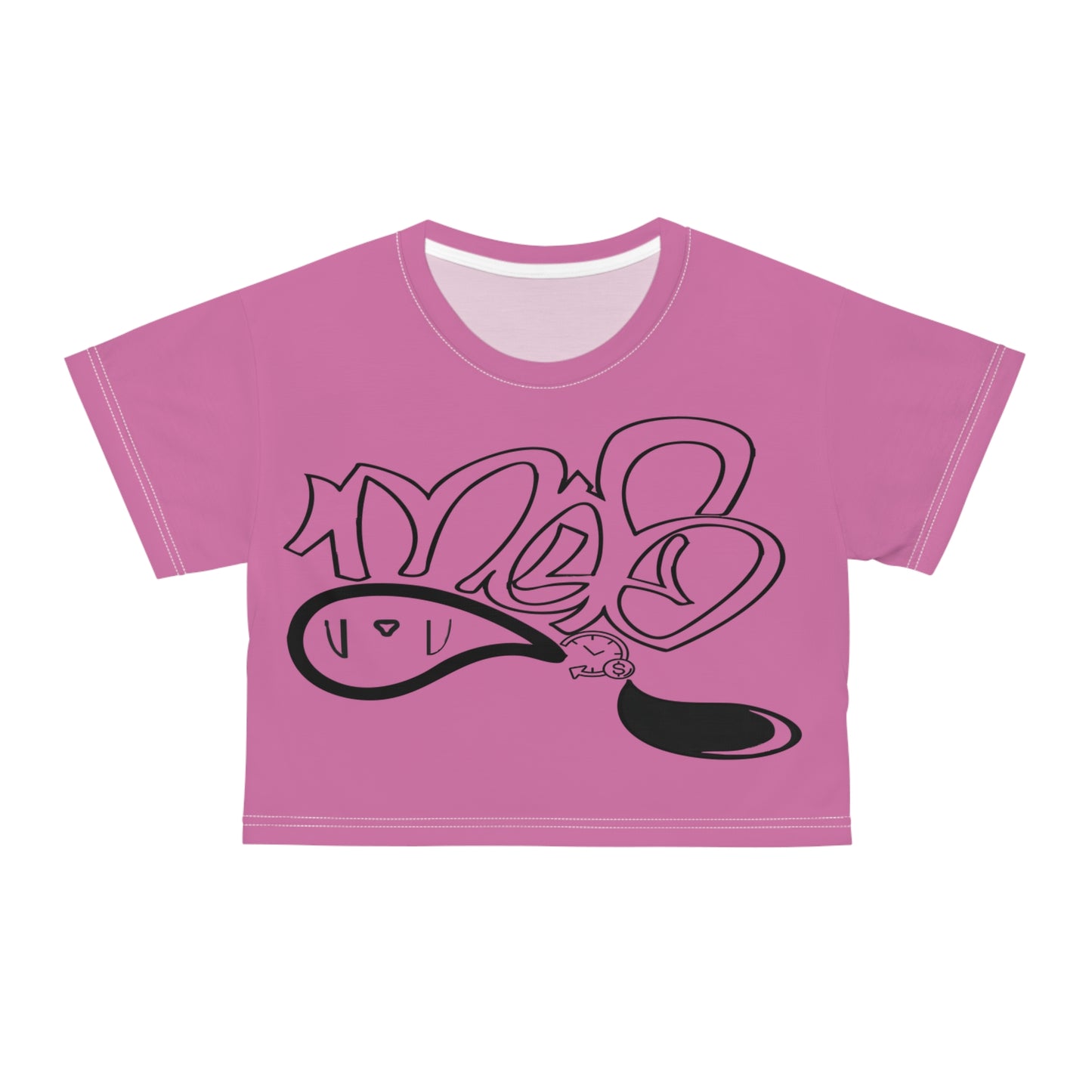 Stylish Graffiti Crop Tee for Trendsetters