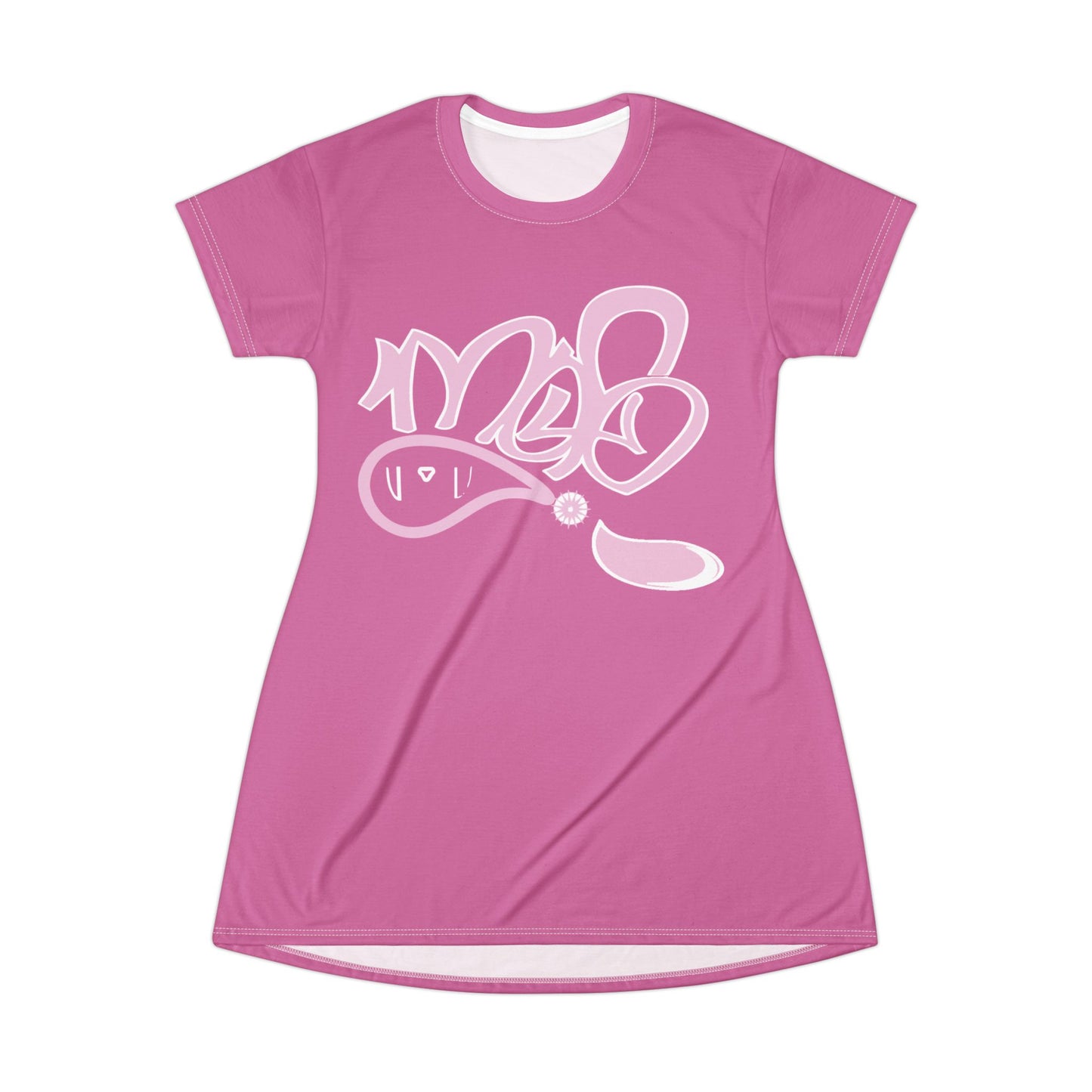 Trendy Graphic T-Shirt Dress - Stylish Casual Wear, Summer Outfit, Gift for Her, Everyday Wear, Loungewear