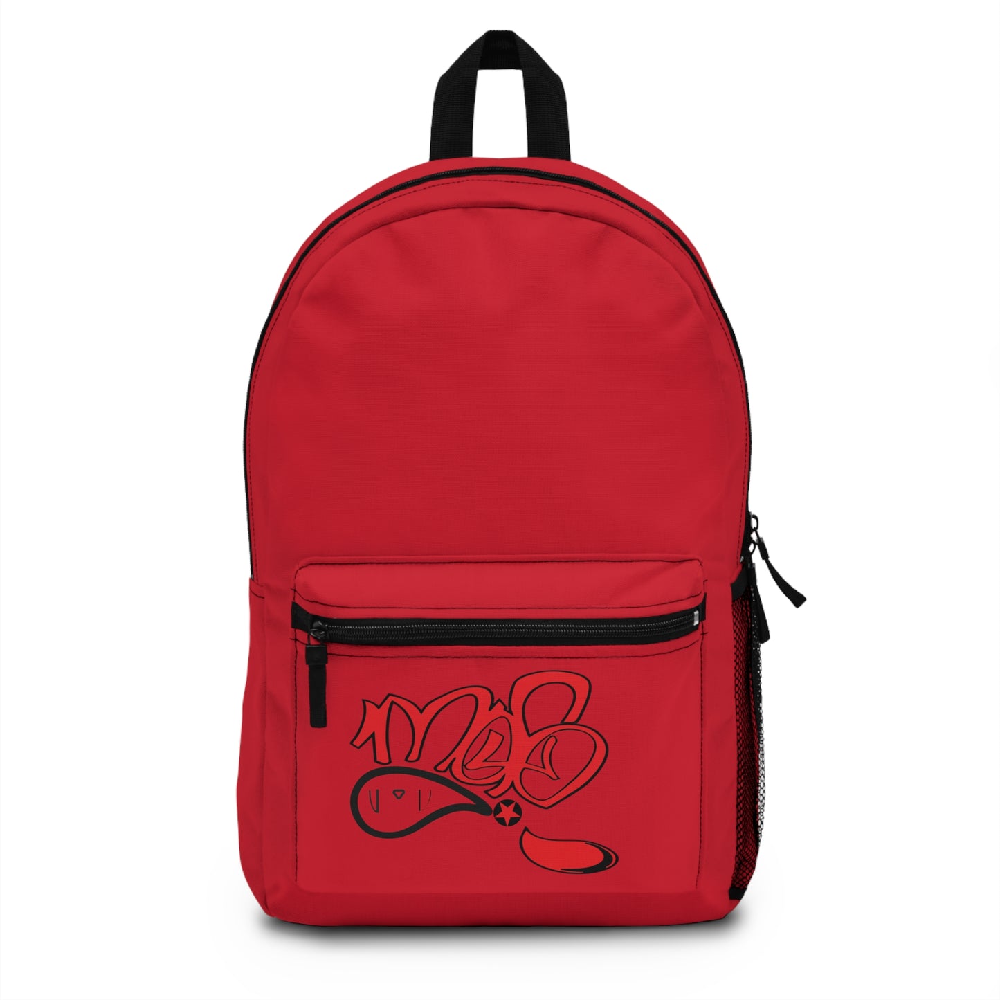 Red Graffiti Backpack - Urban Style, Casual Bag, Student Essentials, Trendy Accessory, Everyday Use, Gift Idea