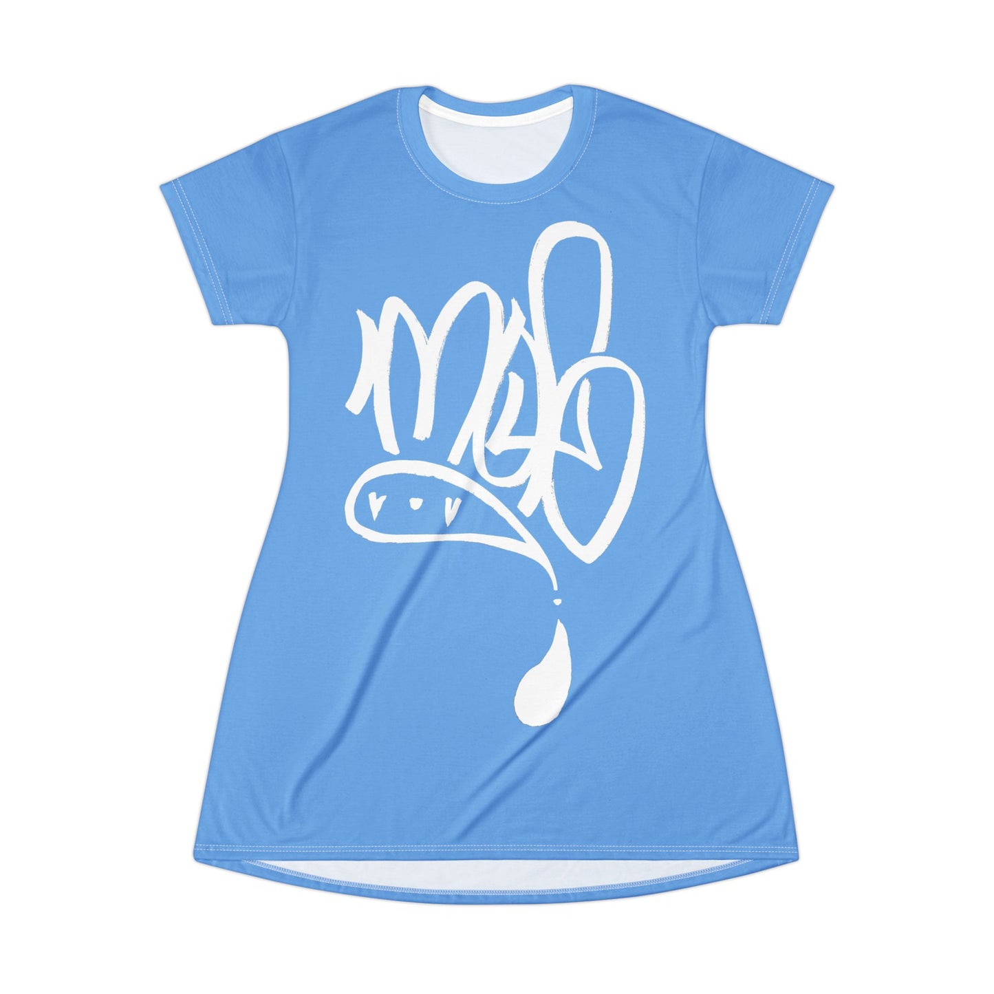 Trendy Graphic T-Shirt Dress, Casual Chic, Streetwear Style, Summer Outfit, Gift for Her, Relaxed Fit