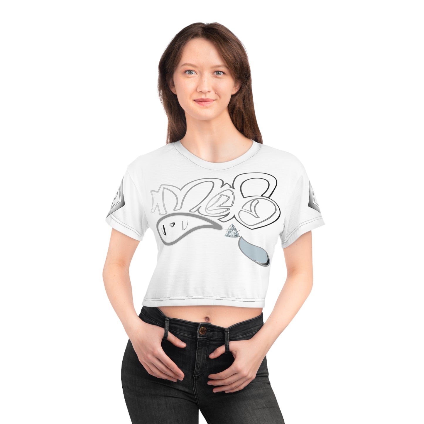 mofo air gem diamond combo crop tee