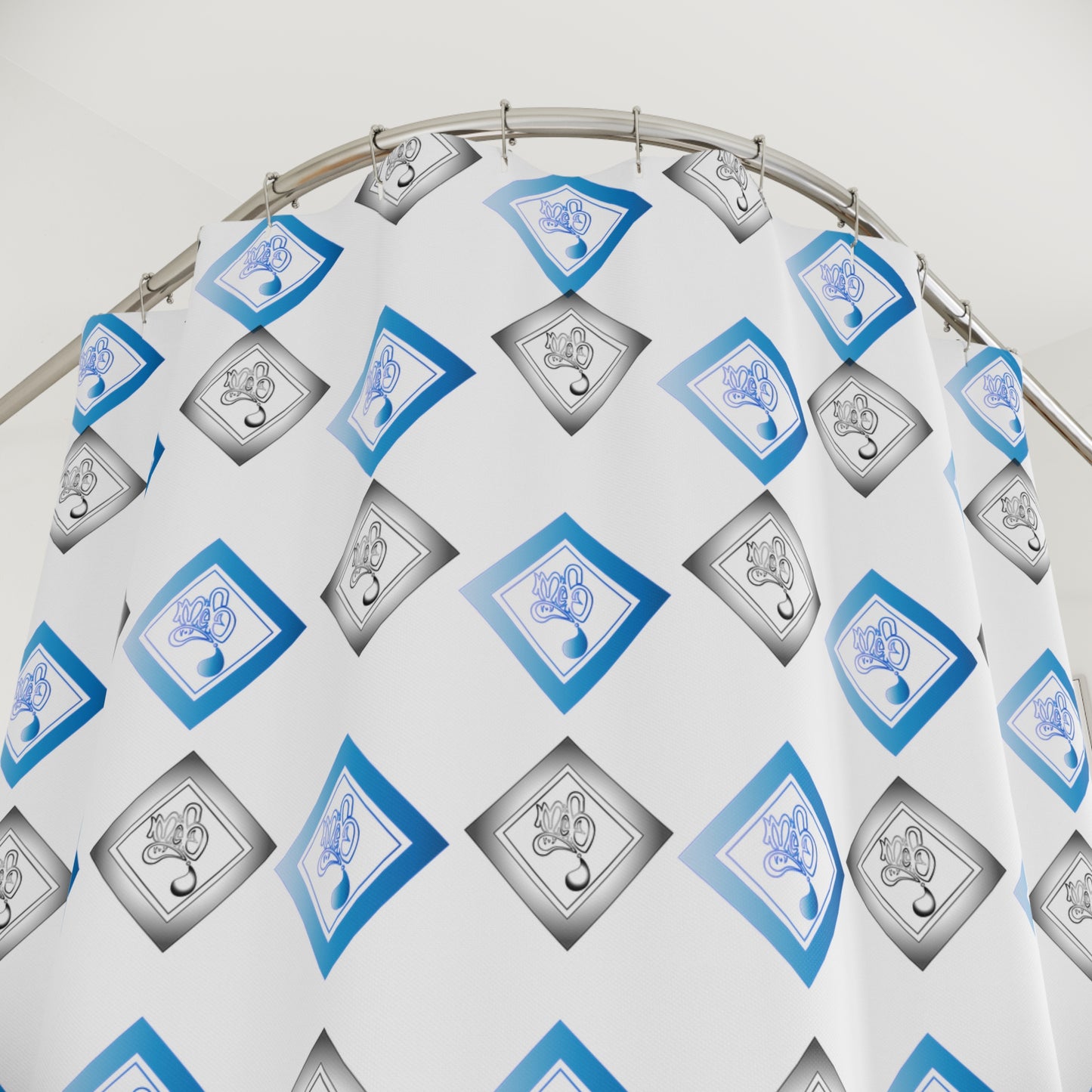 Chic Geometric Shower Curtains, Bathroom Decor, Modern Home, Gift for Her, Unique Shower Accessories, Stylish Bathroom Upgrade