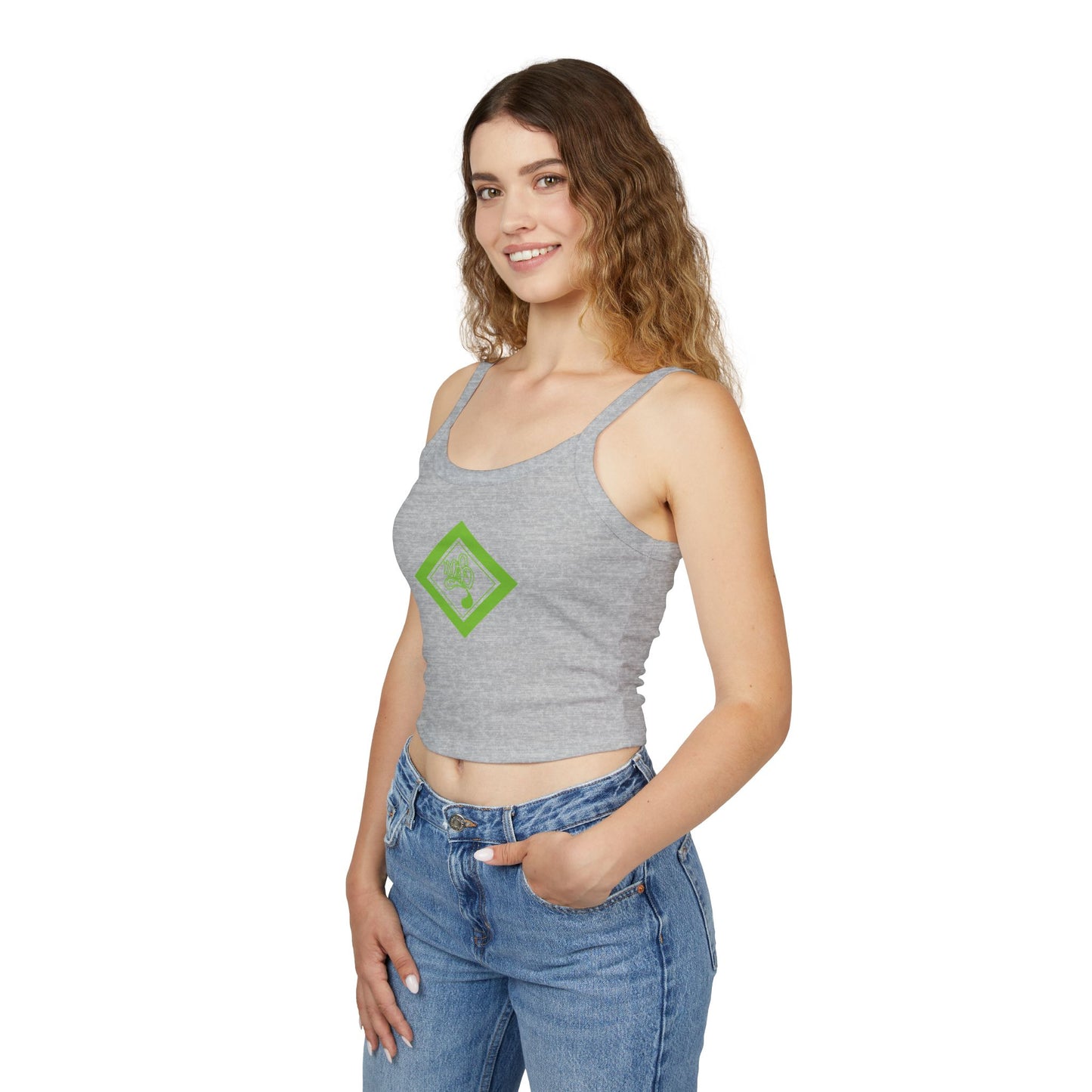 Chic Women's Tank Top, Cute Summer Top, Spaghetti Strap Shirt, Graphic Tank, Trendy Casual Wear, Perfect for Festivals