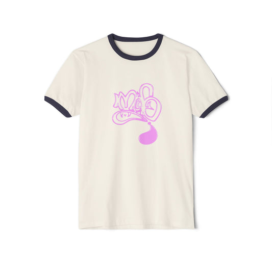 Trendy Unisex Ringer T-Shirt with Playful Graphic, Retro Vibe, Casual Streetwear, Ideal for Gifts, Summer Events, Everyday Wear