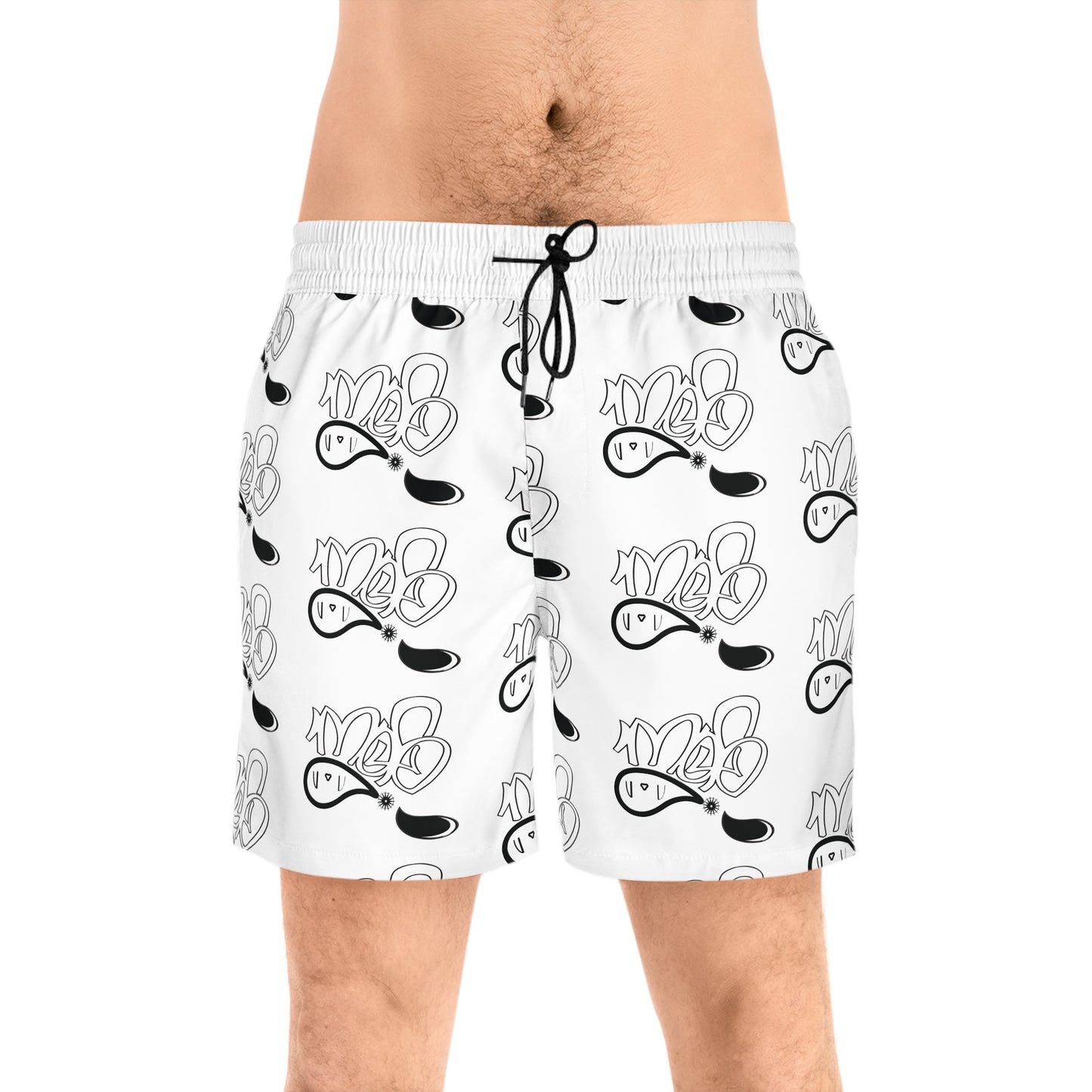 Men's Fun Graphic Swim Shorts, Beachwear, Summer Vacation Shorts, Trendy Swimwear, Pool Party Style, Casual Men’s Swim Gear