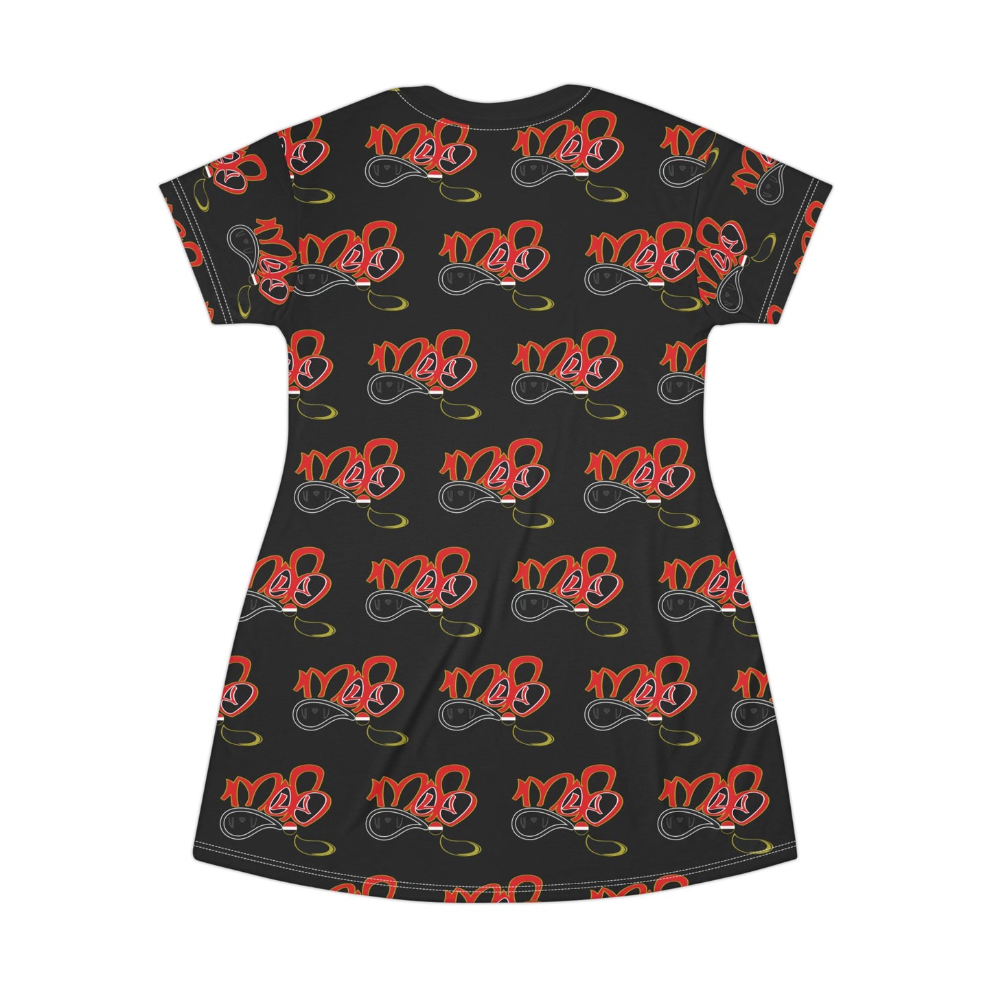 Stylish Graphic T-Shirt Dress, Trendy Casual Wear, Perfect for Summer, Music Festivals, Everyday Style, Unique Gift Idea