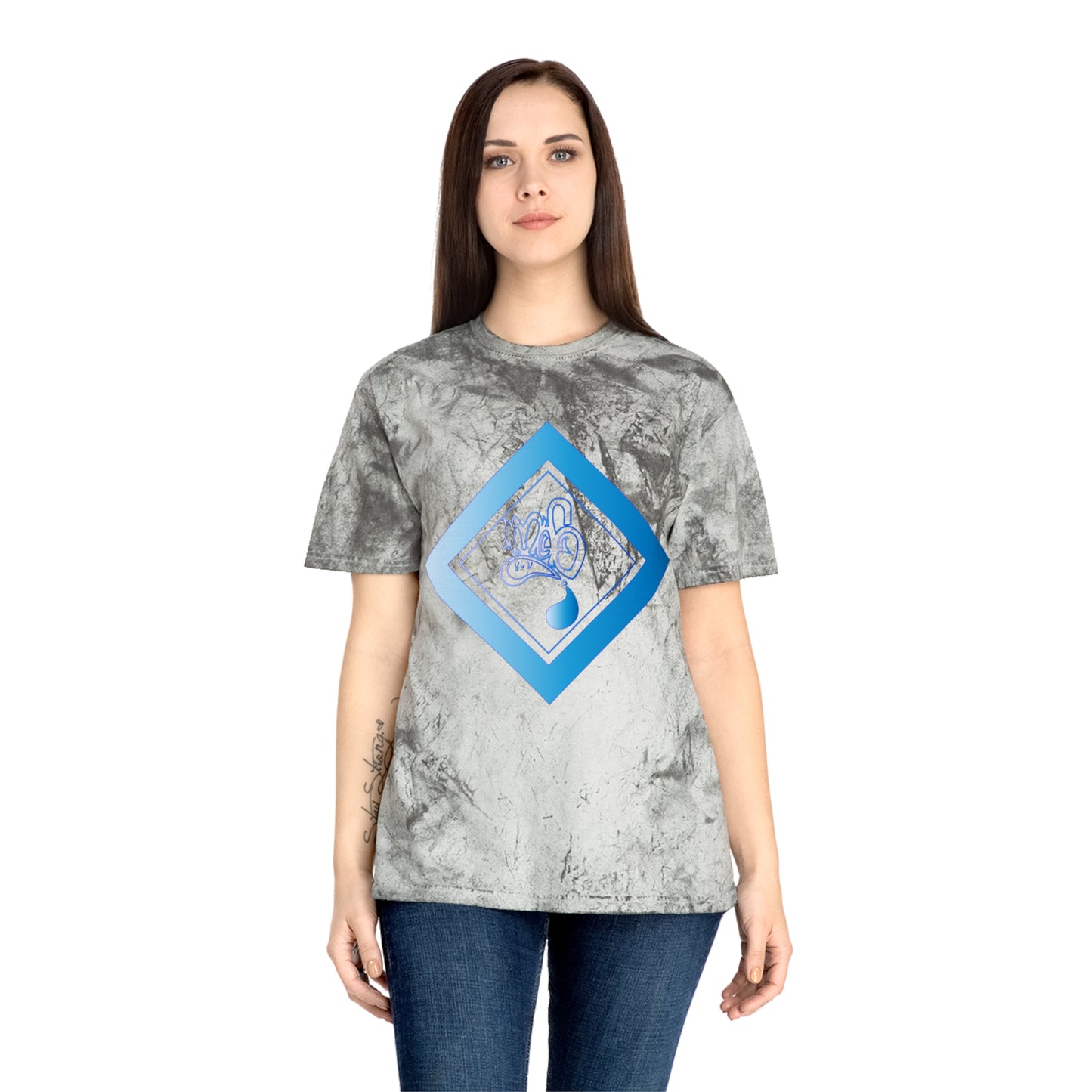 Color Blast unisex mofo logo diamond aqua