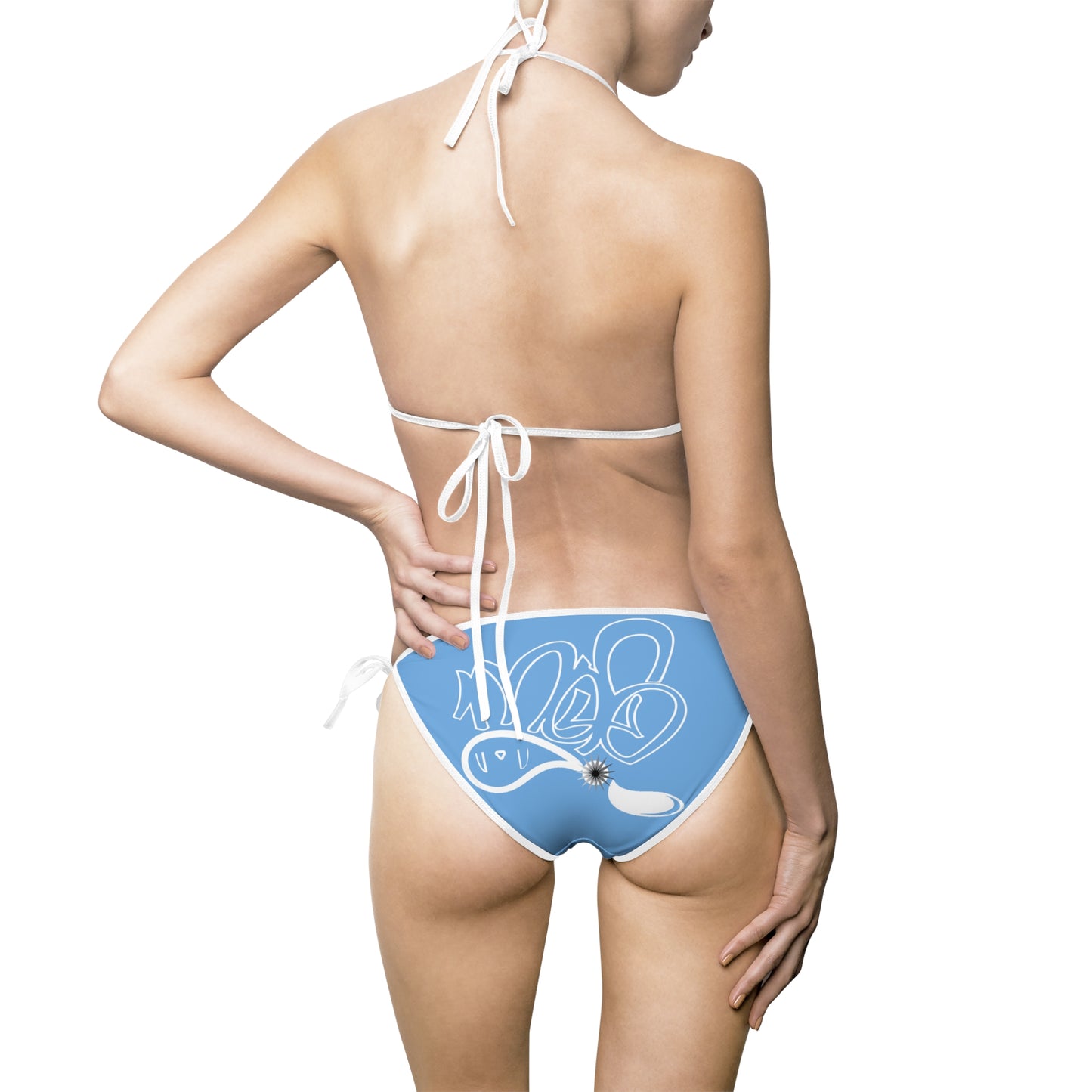 mofo 15star logo diamond combo bikini light blue