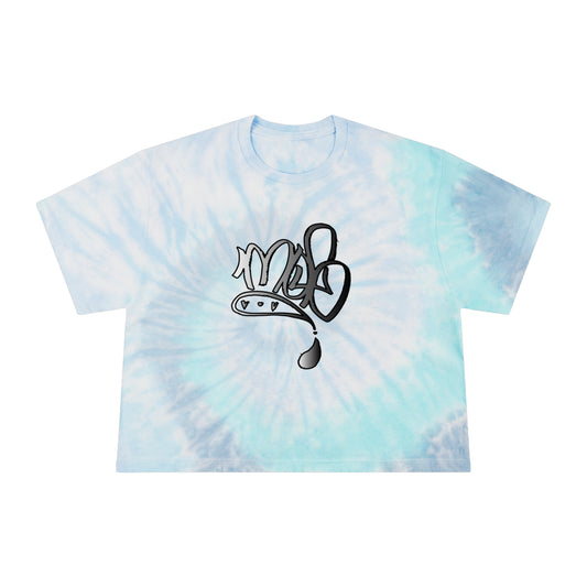 Tie-Dye Crop Tee — silver mofo logo