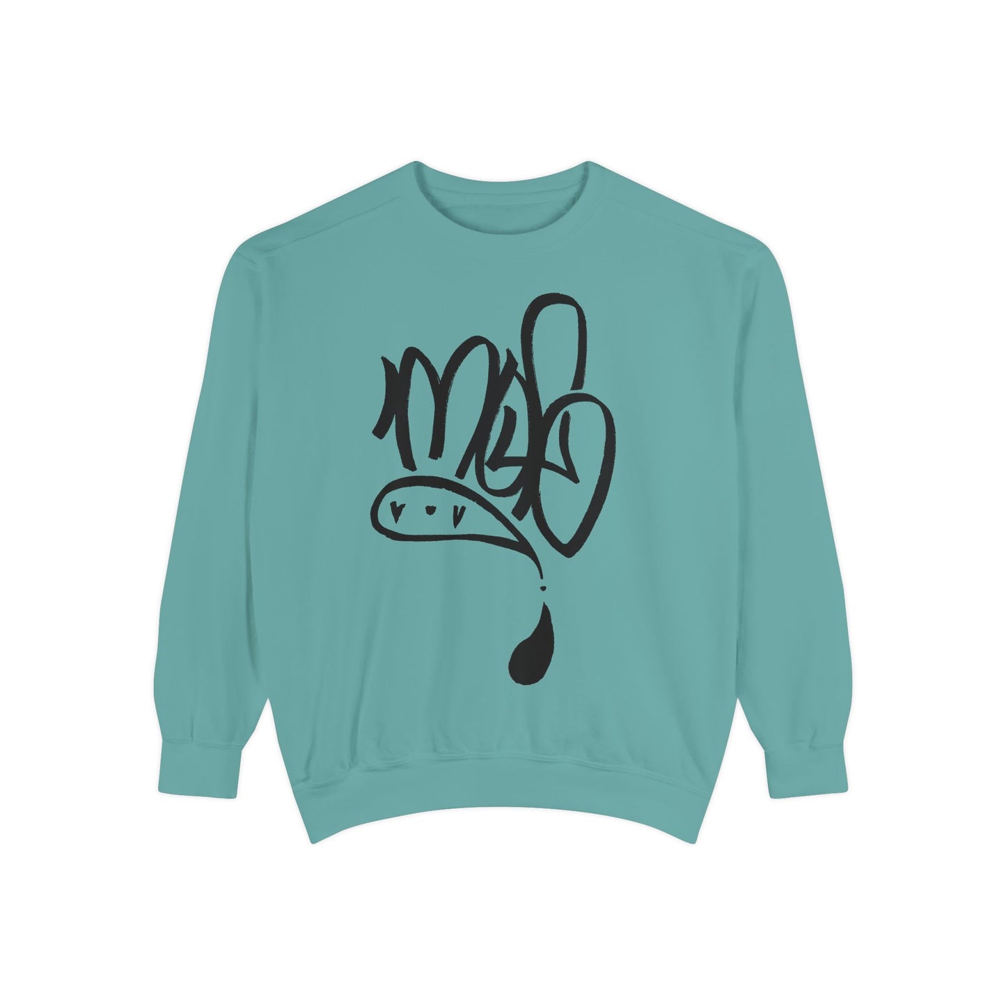 Unisex Garment-Dyed Sweatshirt with Unique Script Design, Cozy Casual Wear, Perfect Gift for Friends, Ideal for Everyday Comfort, [...]