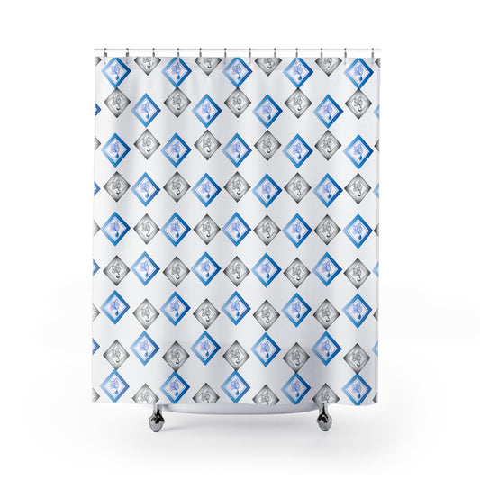 Chic Geometric Shower Curtains, Bathroom Decor, Modern Home, Gift for Her, Unique Shower Accessories, Stylish Bathroom Upgrade