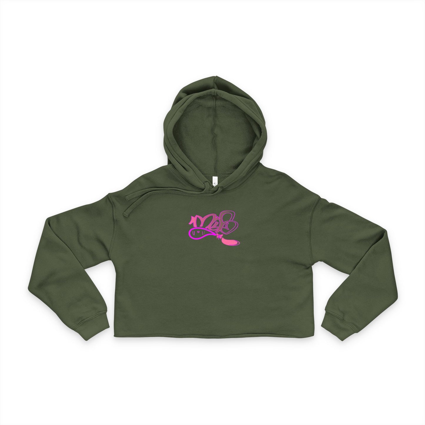 Stylish Women's Cropped Hoodie with Pink Floral Design