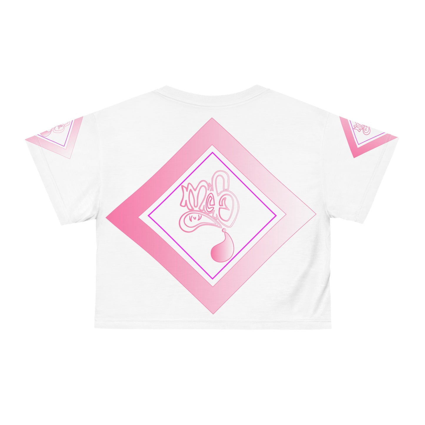 Stylish Pink Graphic Crop Tee for Trendy Women