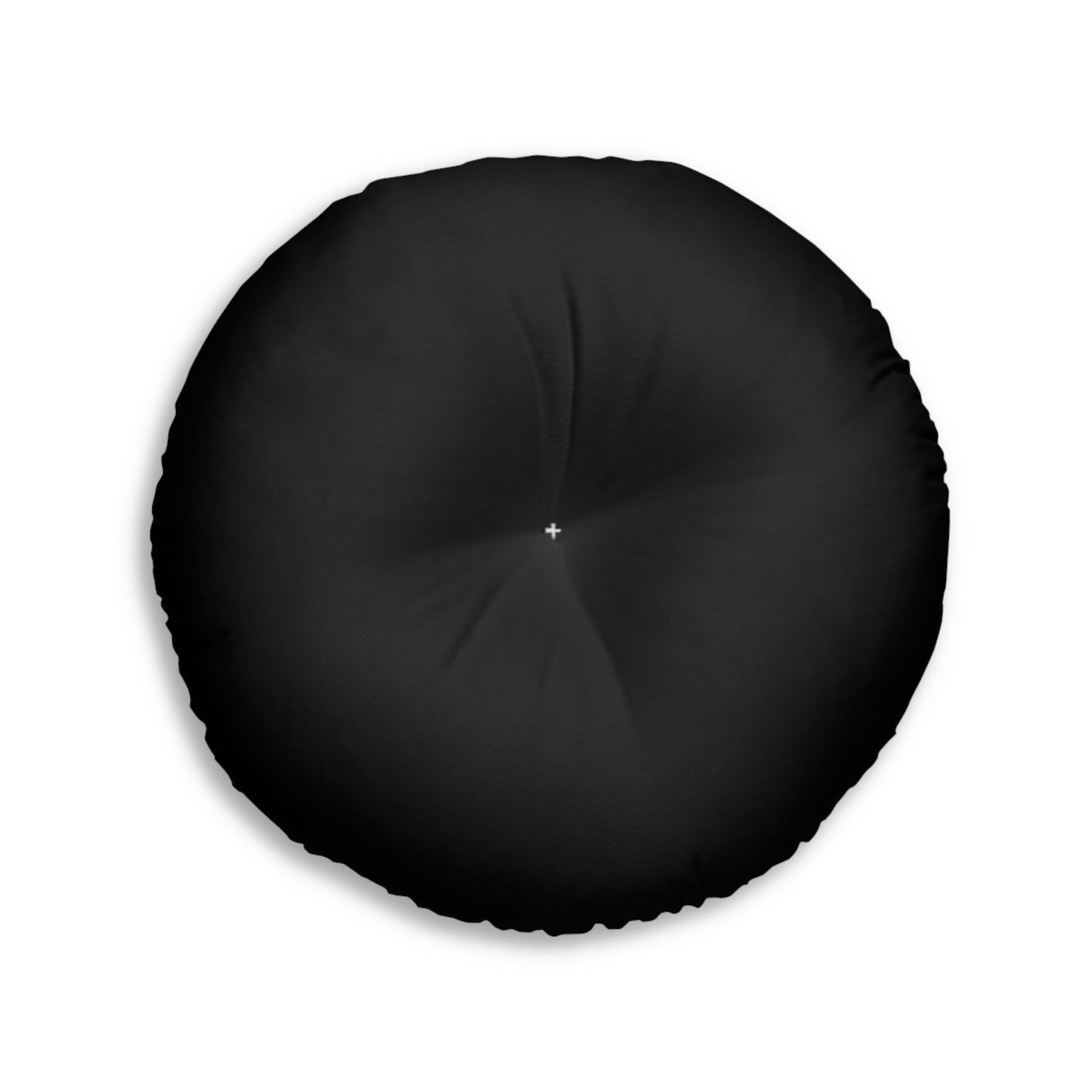 Vibrant Tufted Floor Pillow, Round Decorative Cushion for Home Decor, Cozy Lounge, Bohemian Style, Black and Green Design