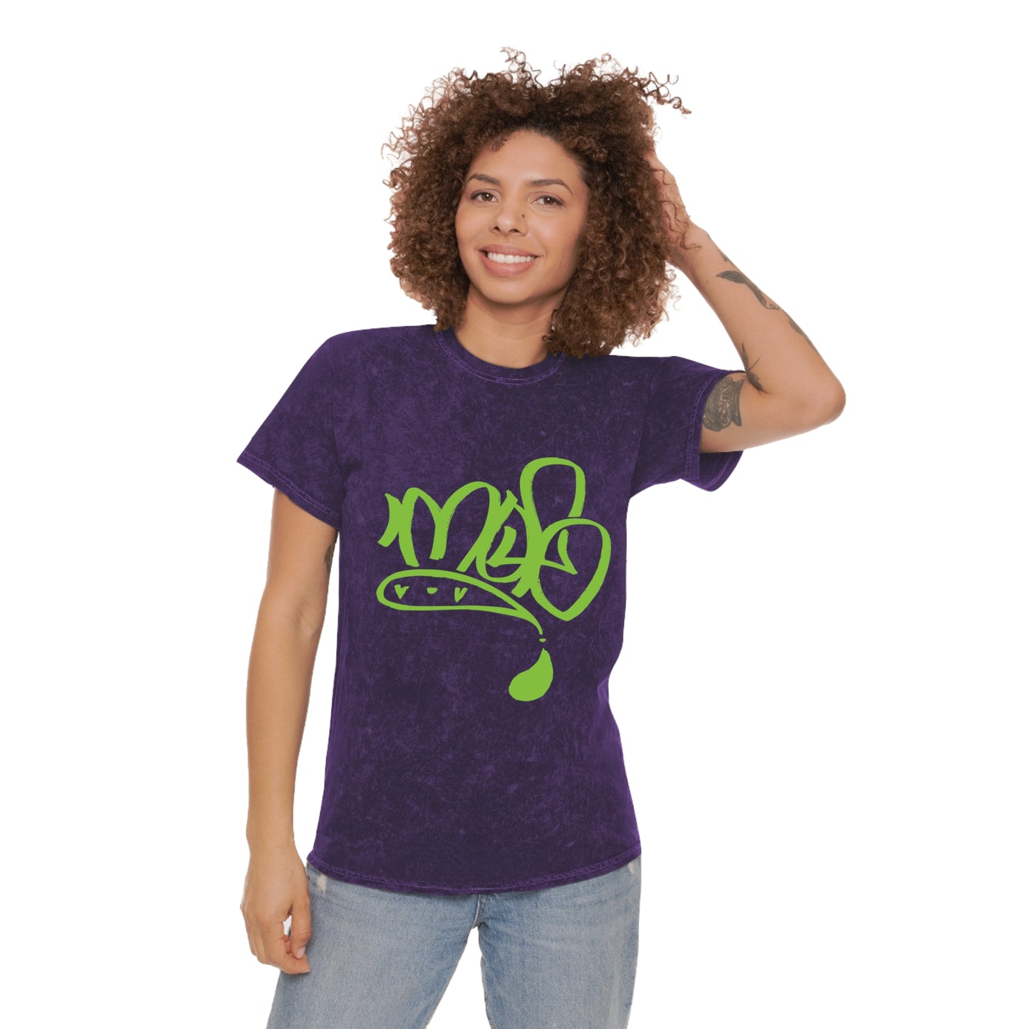 Unisex Mineral Wash T-Shirt with Street Art Design, Casual Tee, Graphic T-Shirt, Gift for Art Lovers, Cool Summer Shirt